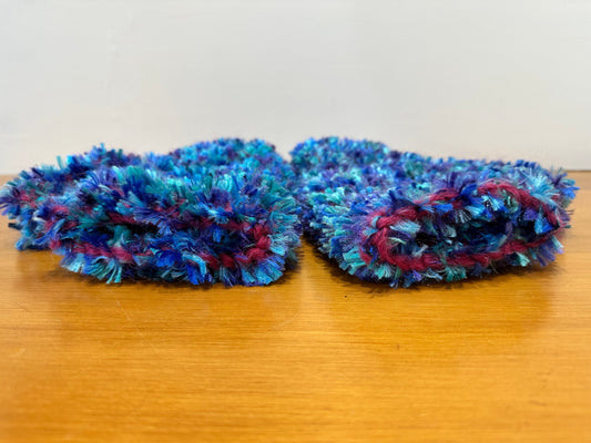 Handmade in New Brighton - Blue Textured Mittens