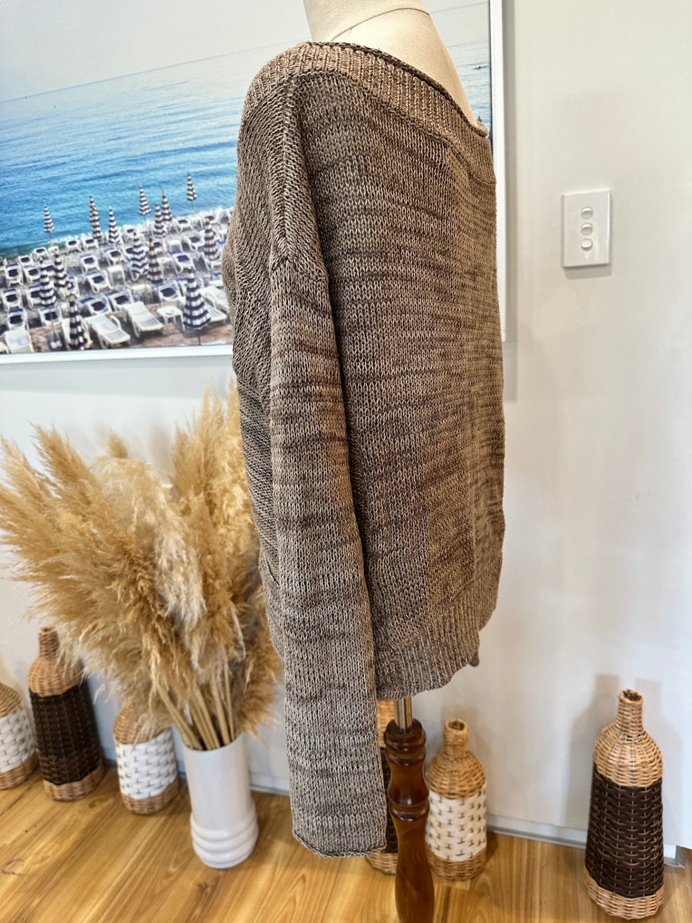 Glassons - Boho Jumper - Size 12 - Brown