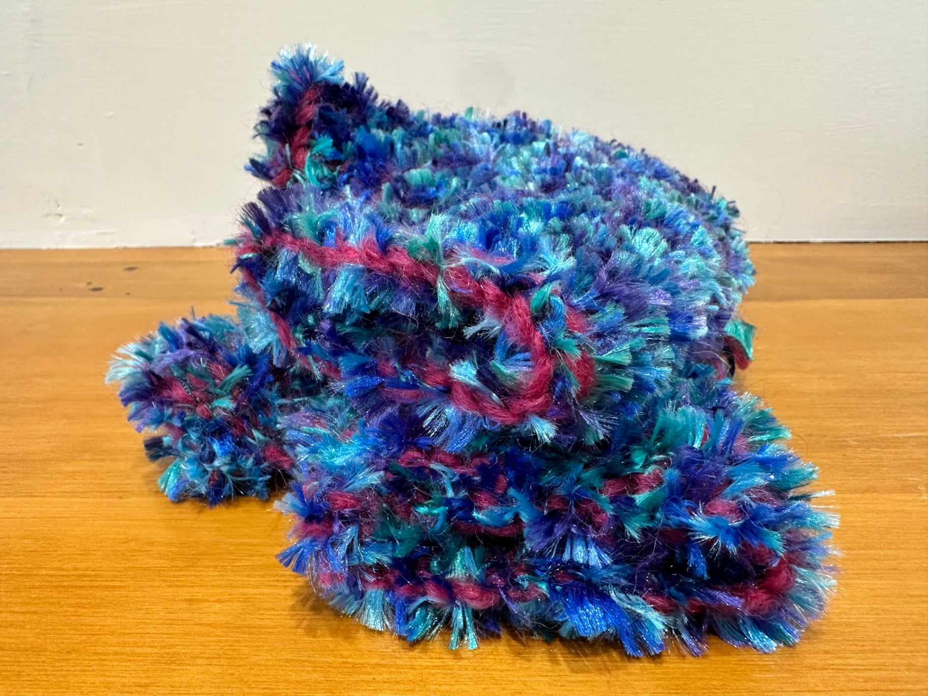 Handmade in New Brighton - Blue Textured Mittens