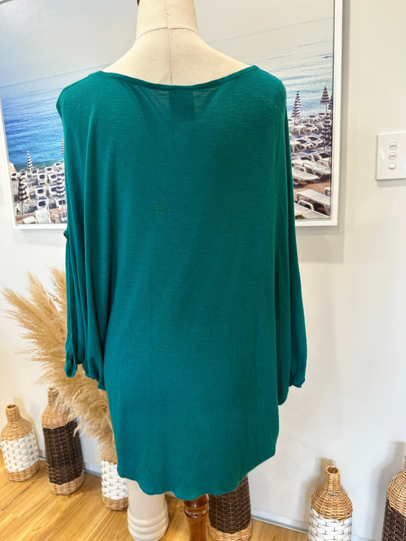 Batwing Jumper - One Size - Teal