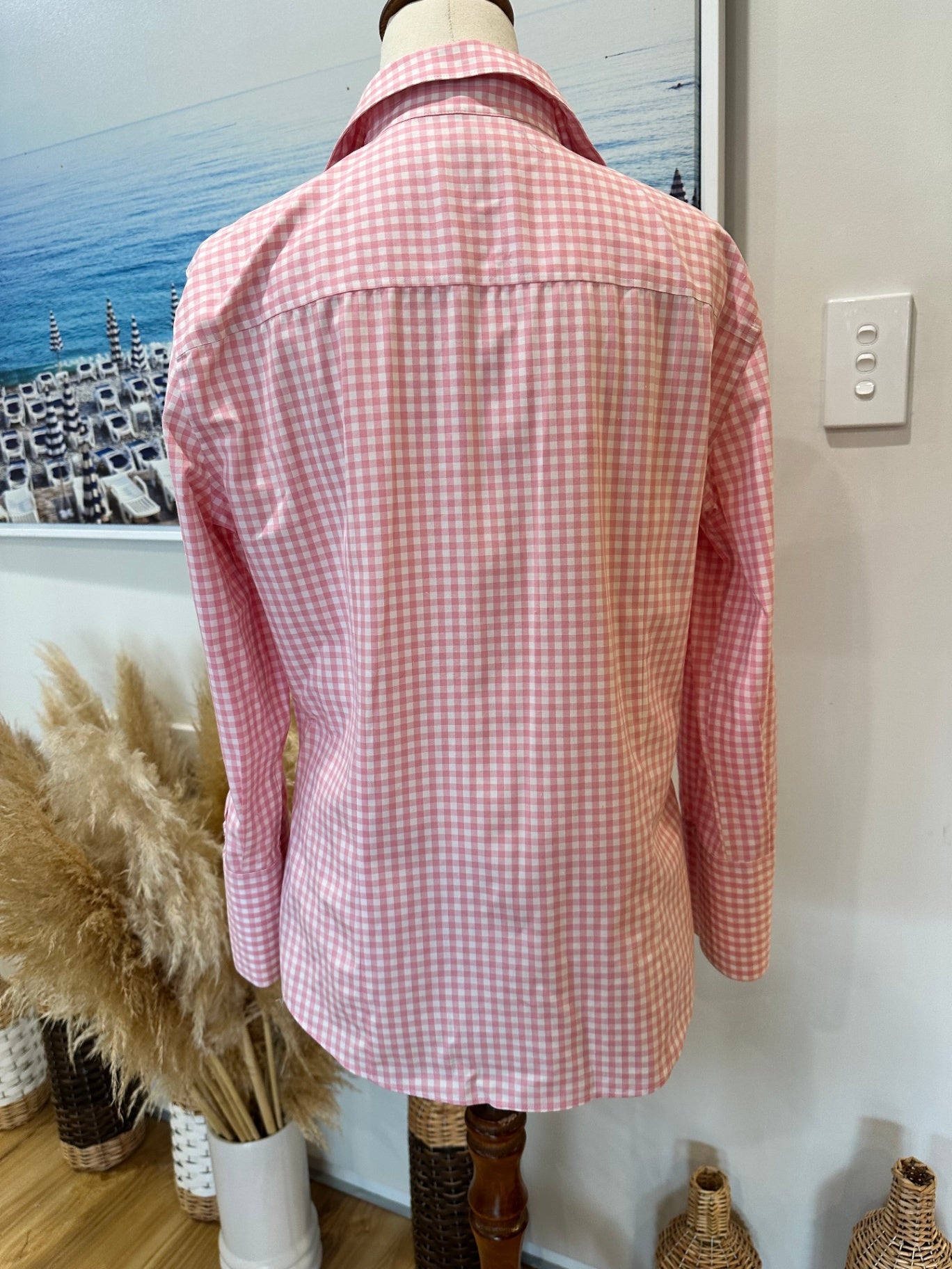 Brooks Brothers - Blouse - Small - Pink and white Gingham