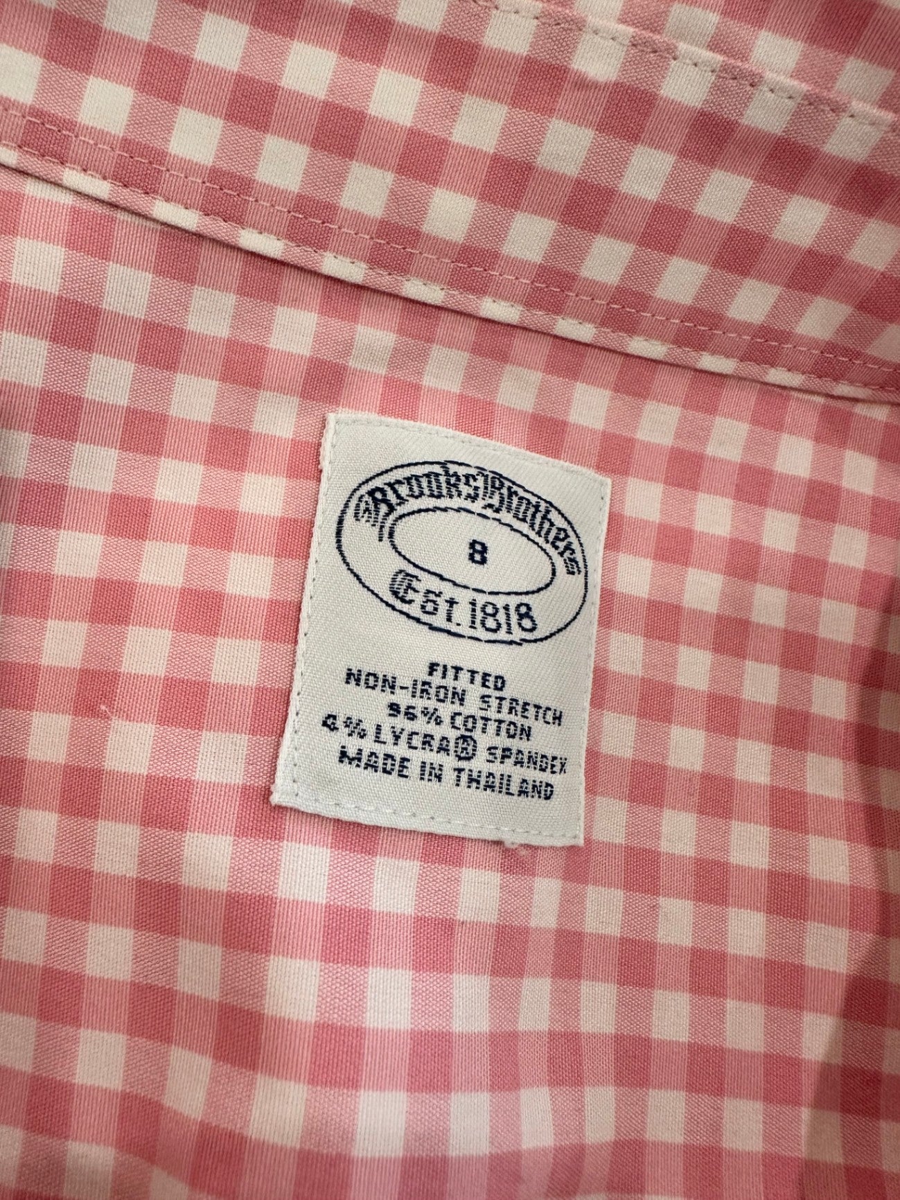 Brooks Brothers - Blouse - Small - Pink and white Gingham