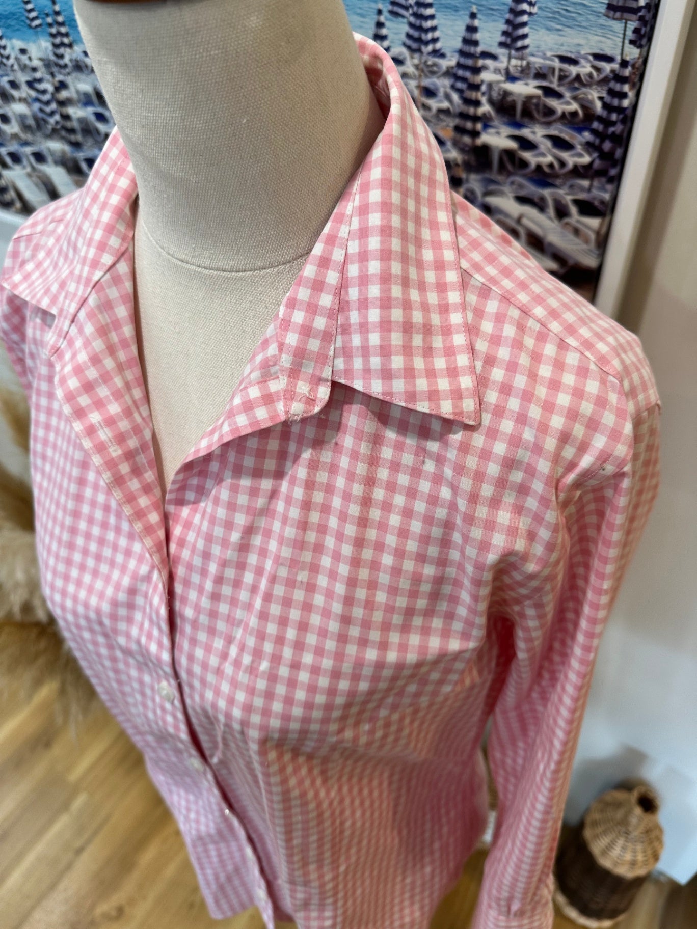 Brooks Brothers - Blouse - Small - Pink and white Gingham