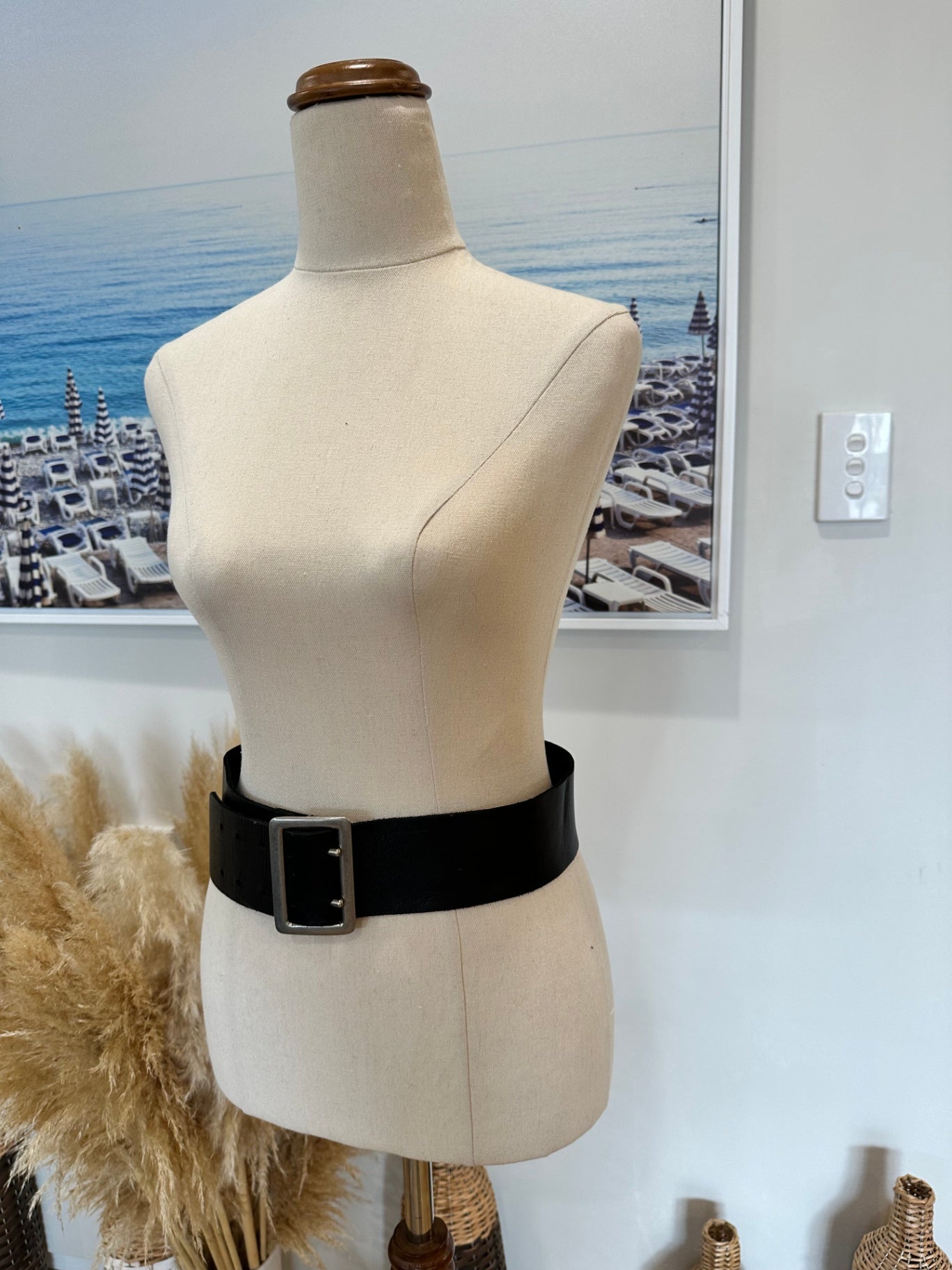 Belt - Wide Black - USA size 2