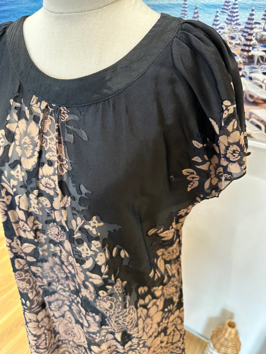 Barkins Dress 10 Black and beige