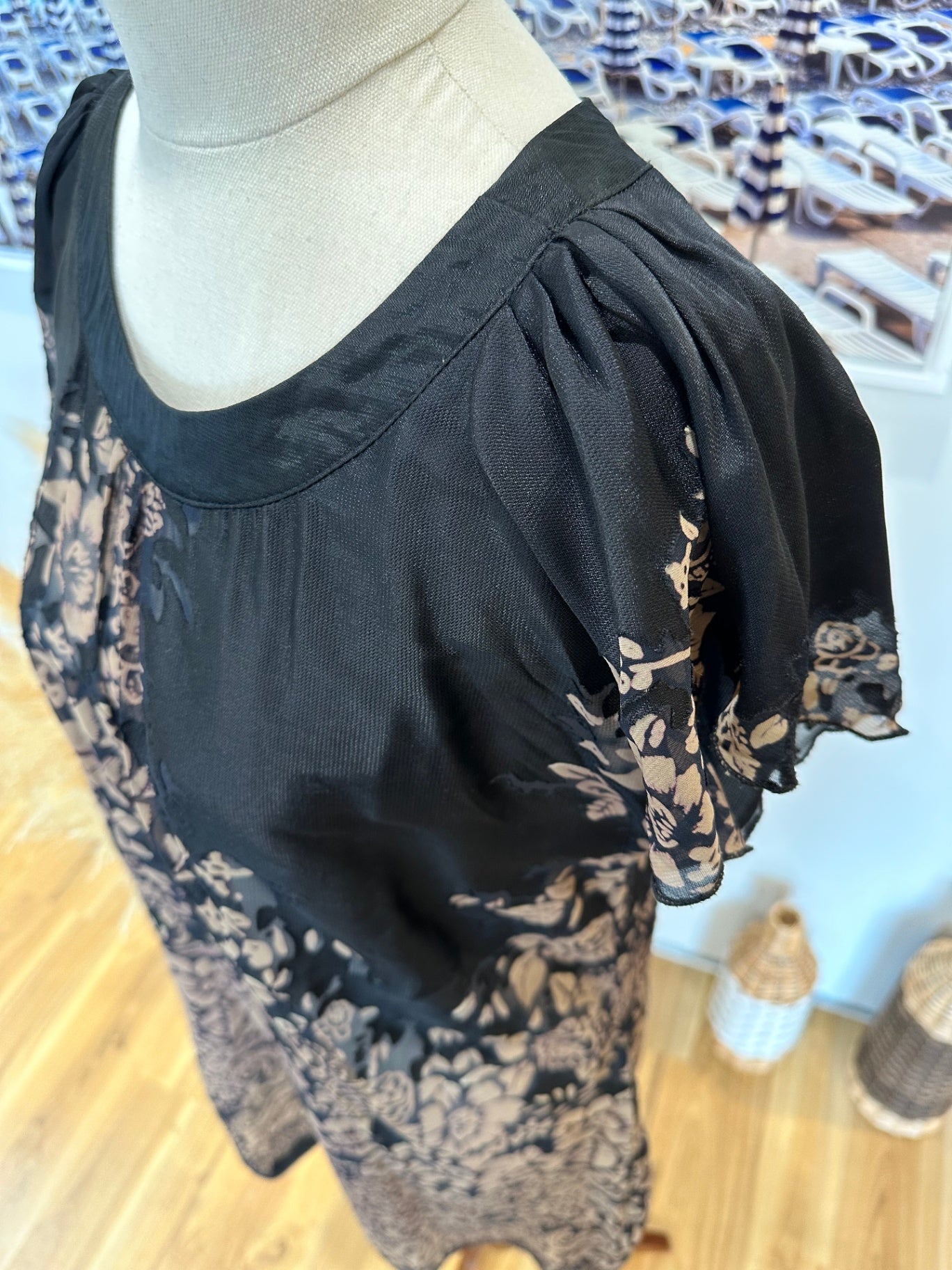 Barkins Dress 10 Black and beige