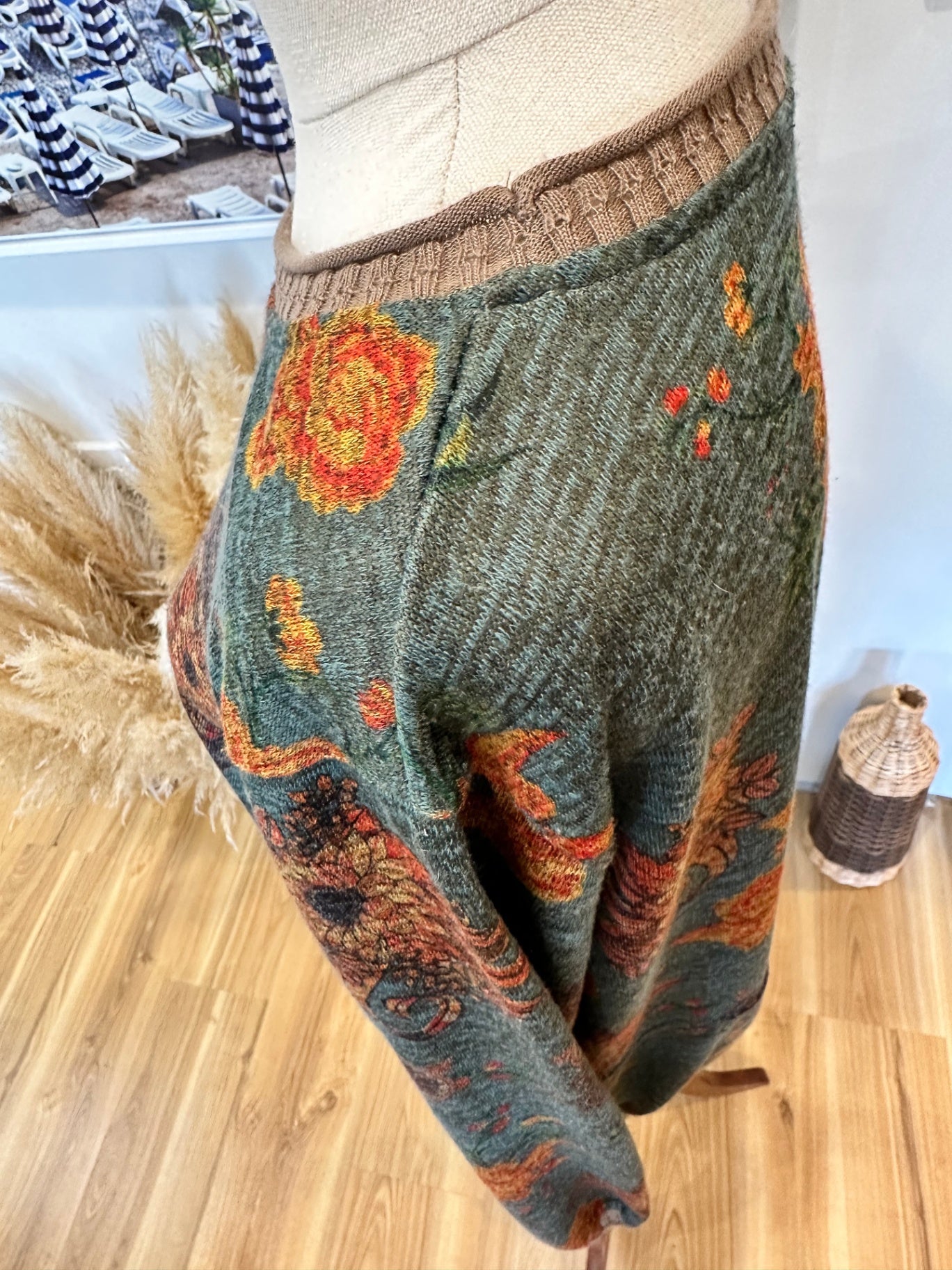 Bohemian Jumper - Afengjia - Teal & Orange