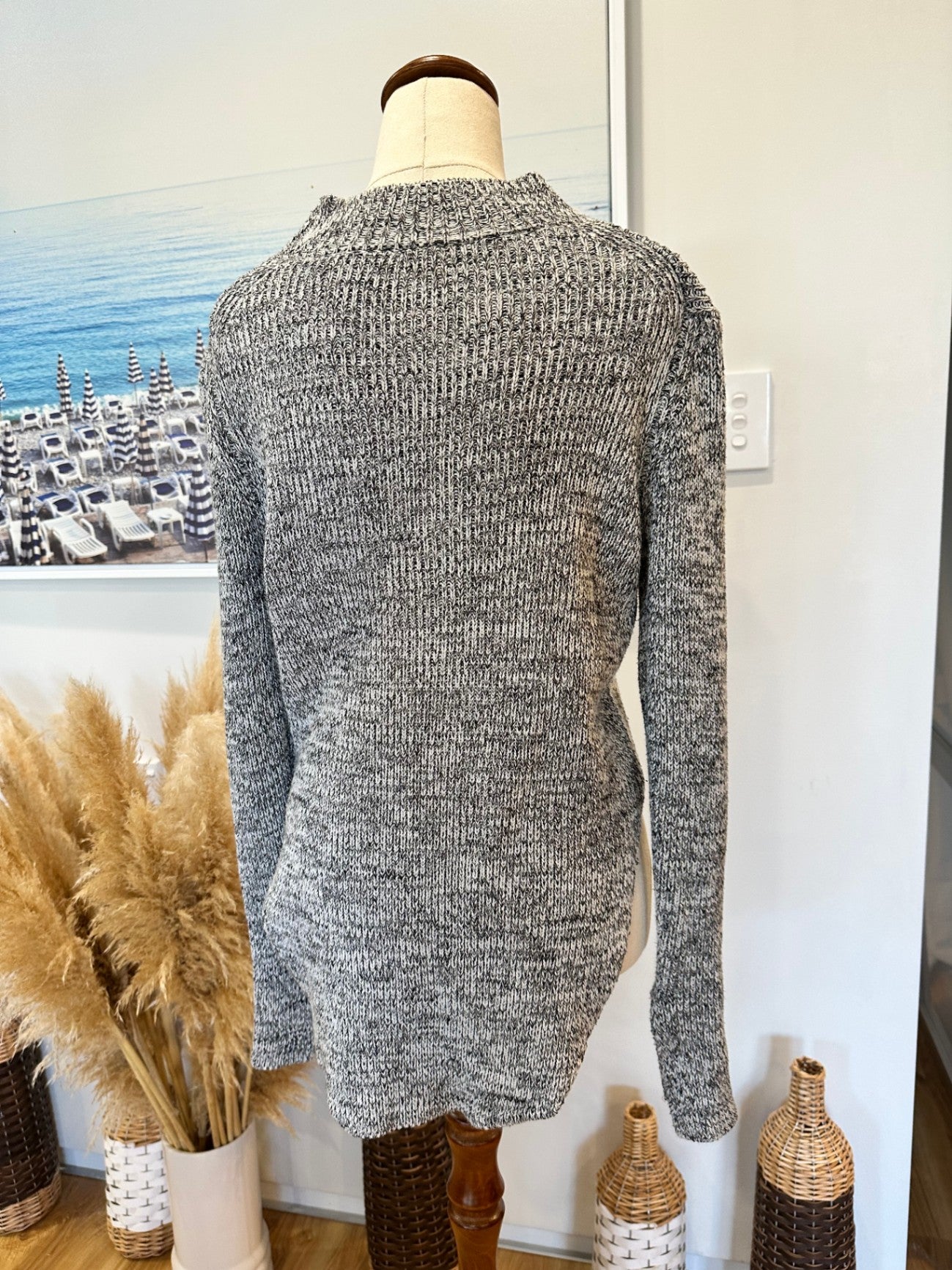 Bohemian Jumper - Small - Black + White