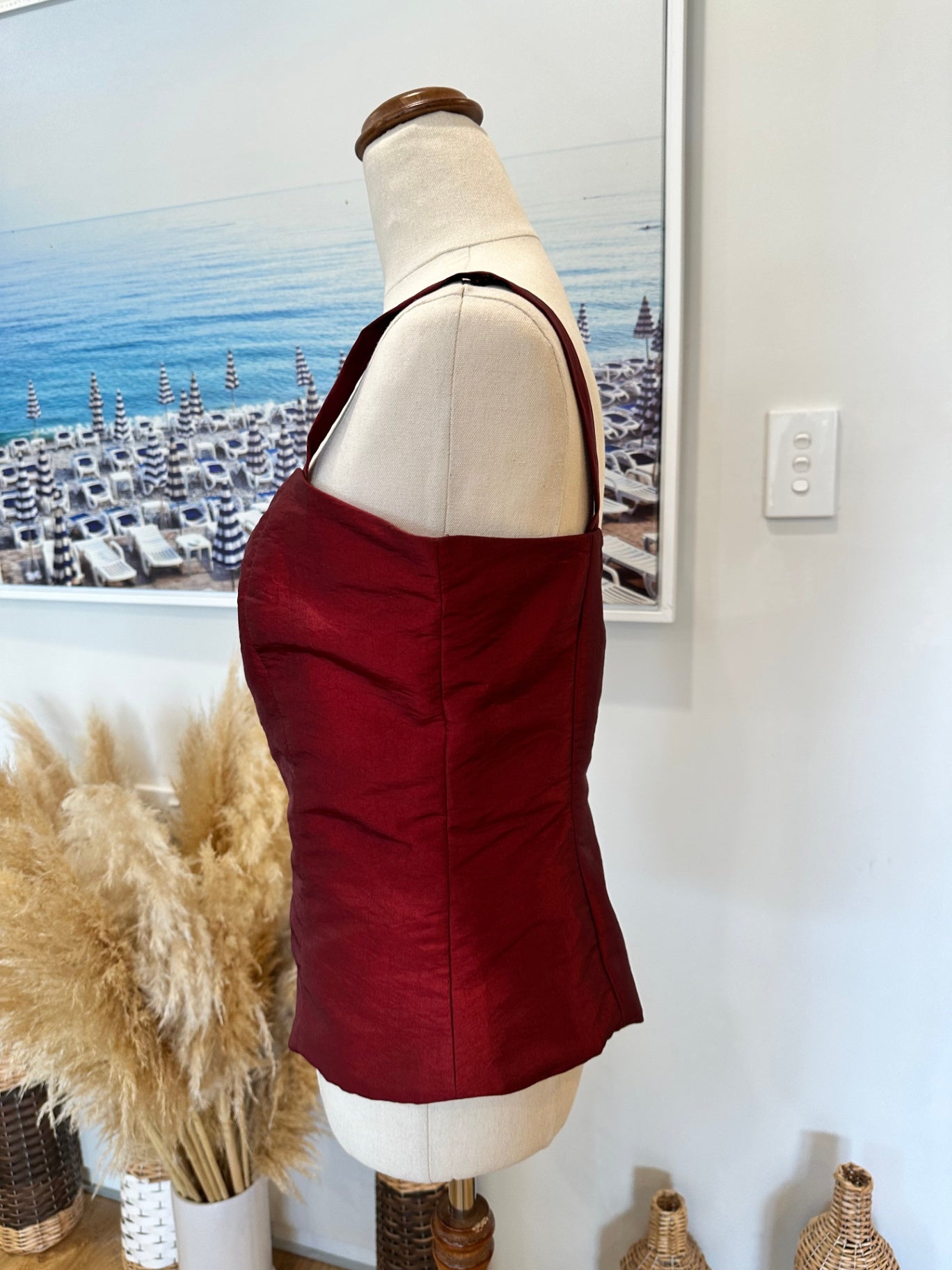 Formal Top - Small / Medium - Burgundy
