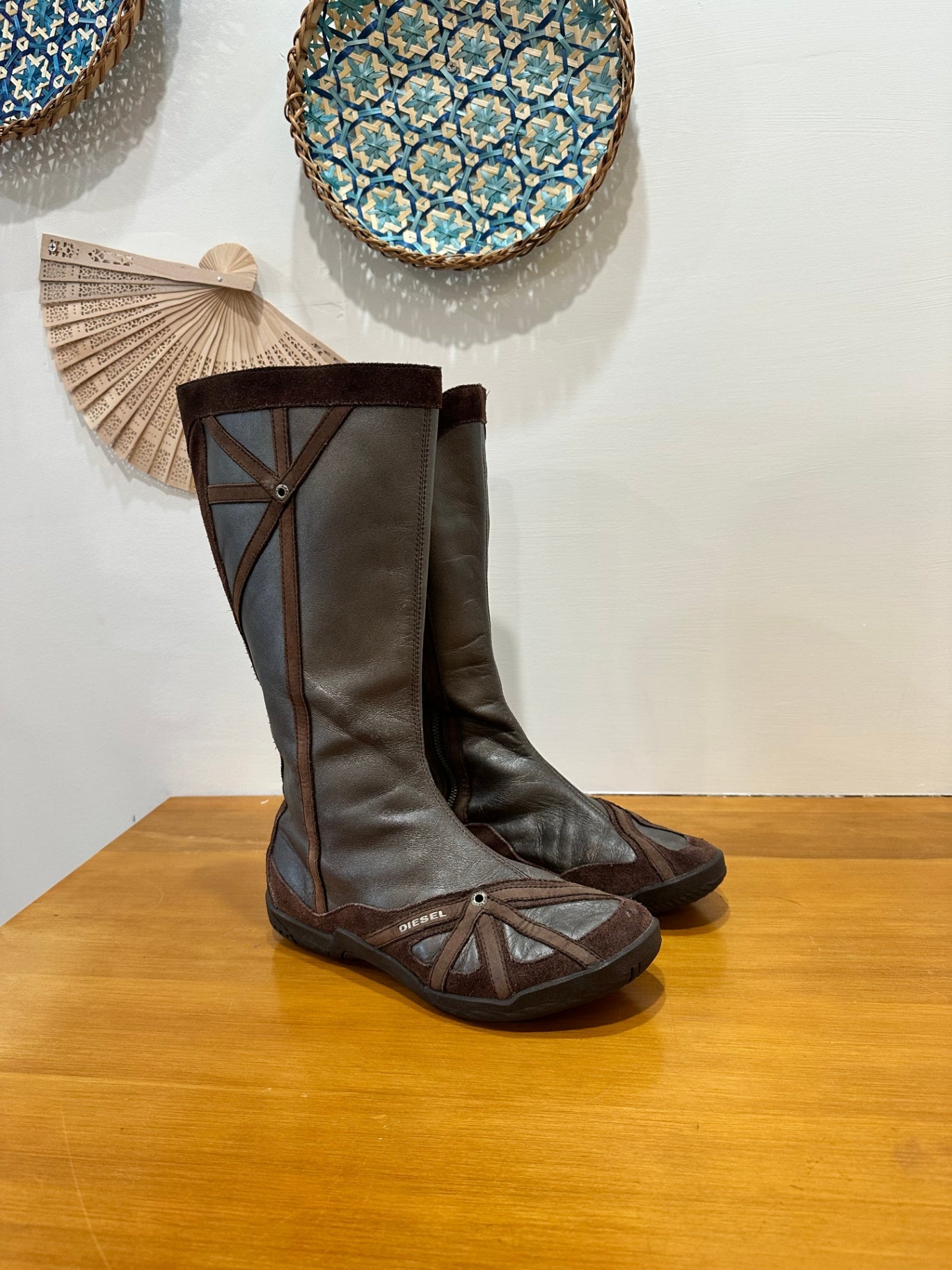 Diesel - Astronaut Boots - Leather & Suede - Size 38 - Brown