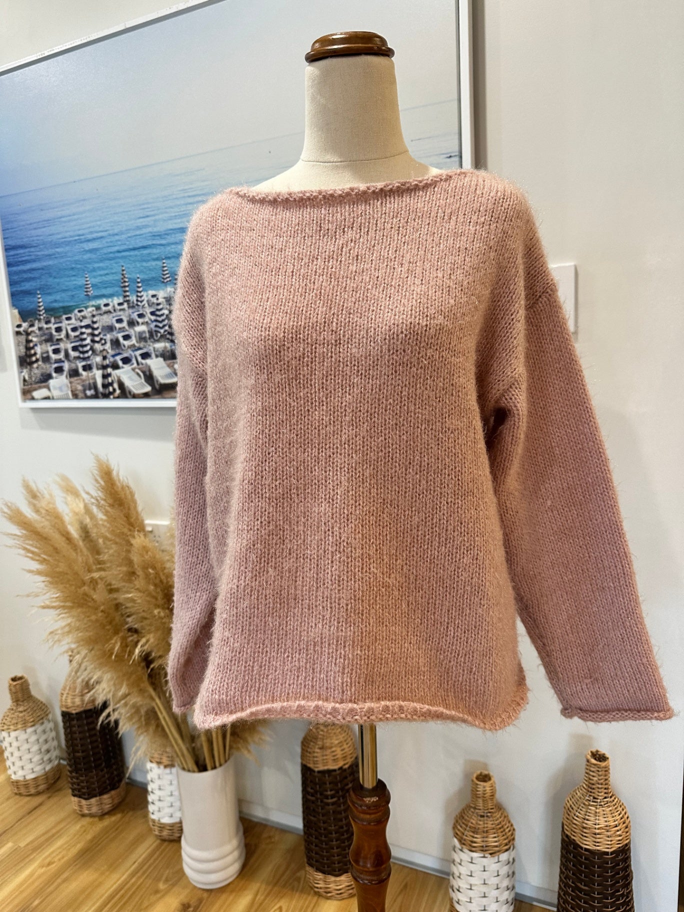 Fluffy Jumper - Pink - Large