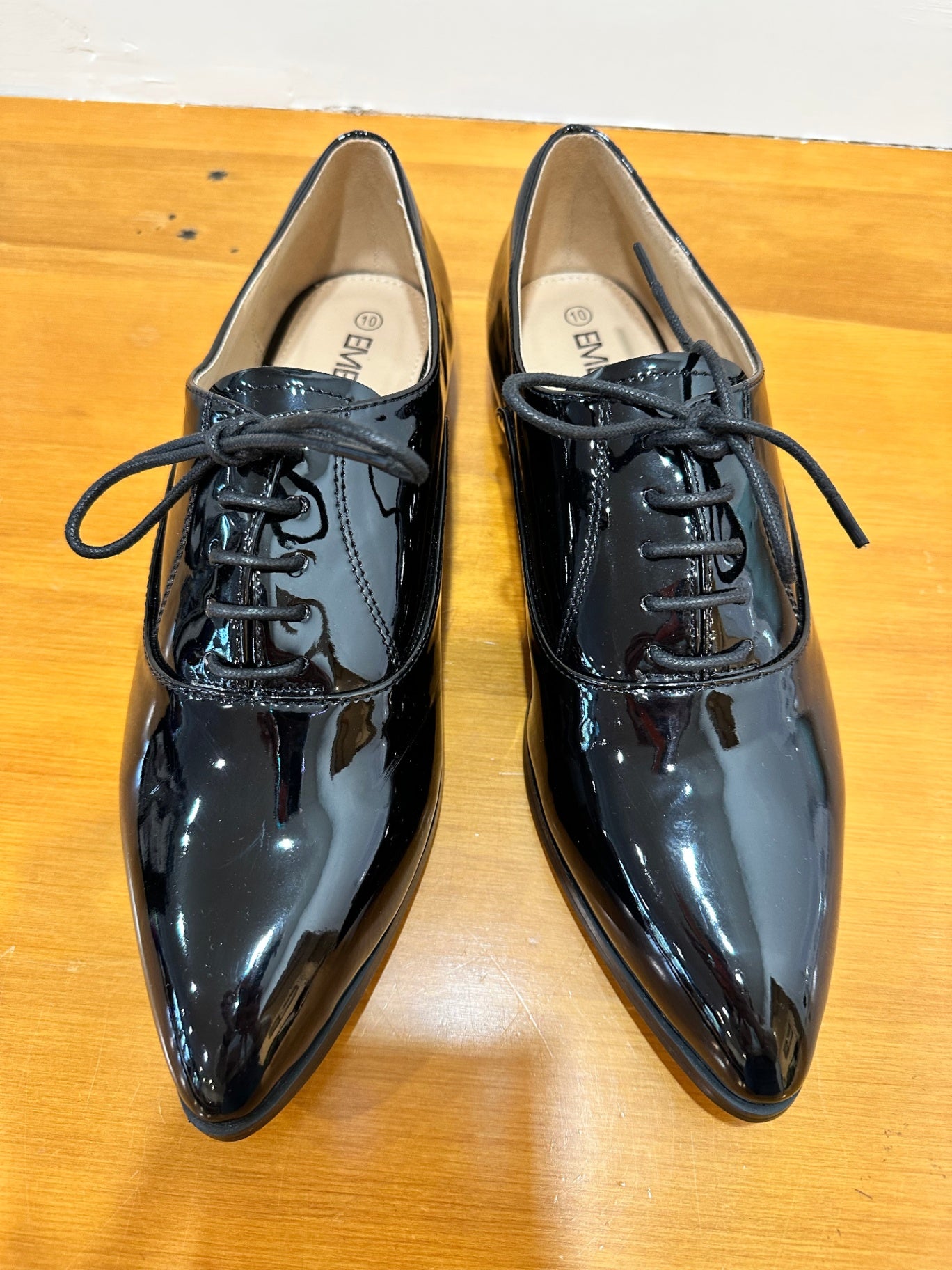 Emerge - Patent-Look Shoes - Size 10 - Black - NEW