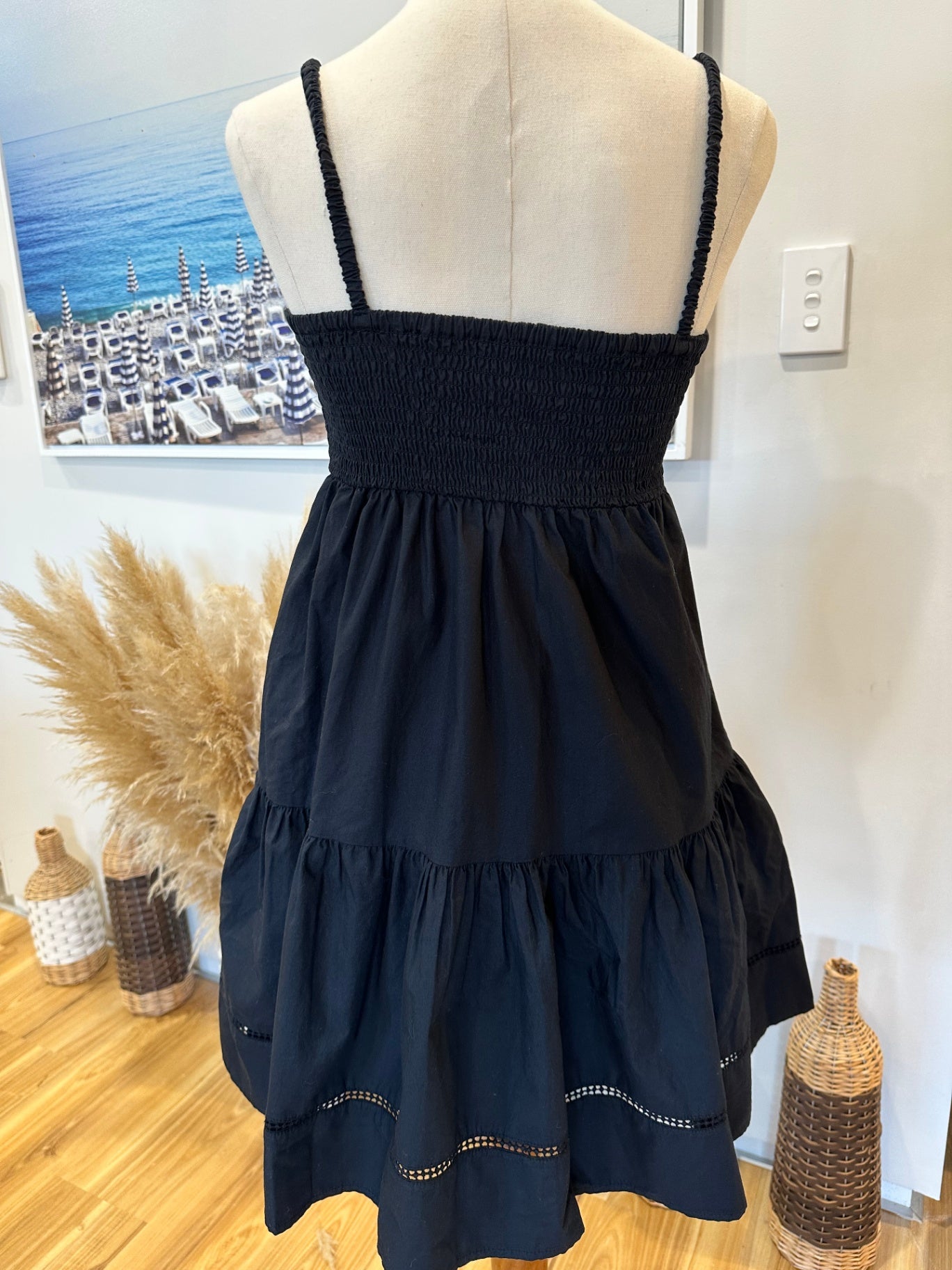 Dotti - Summer Dress - Size 6 - Black - 100% Cotton