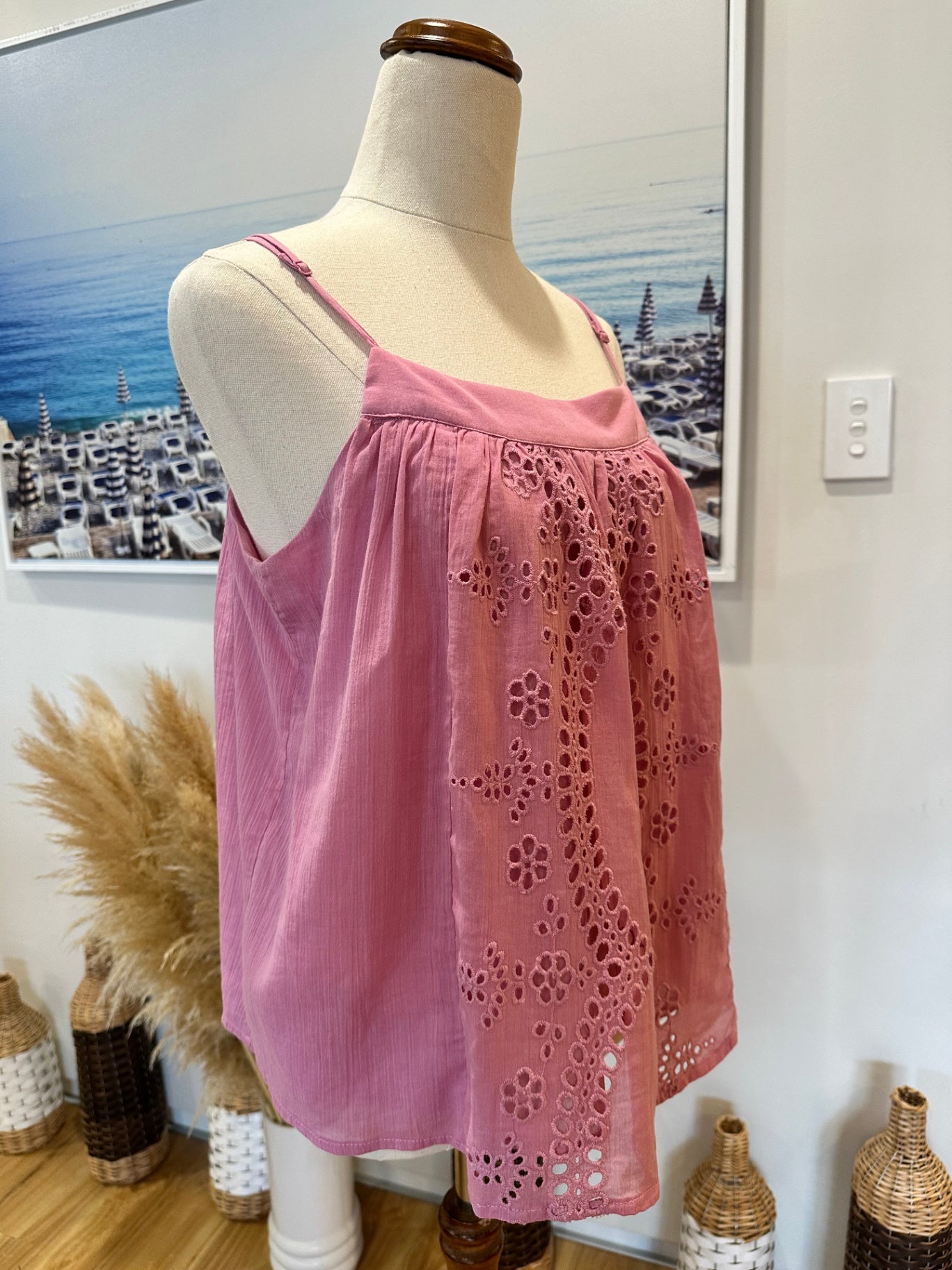Decjuba - Singlet Top - Small - Pink