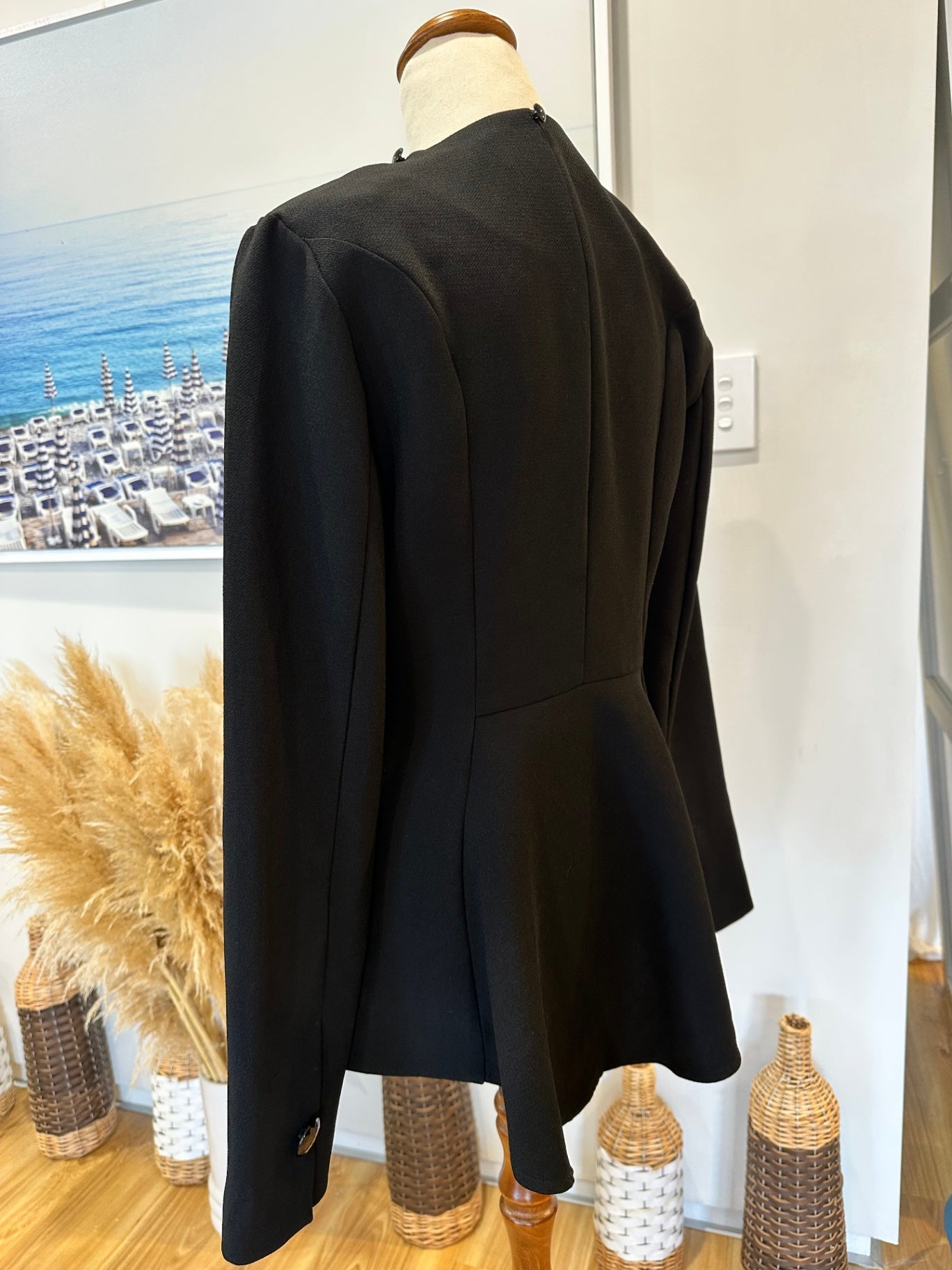 Annah Stretton - Evening Blazer - Small - Black with Jewel features