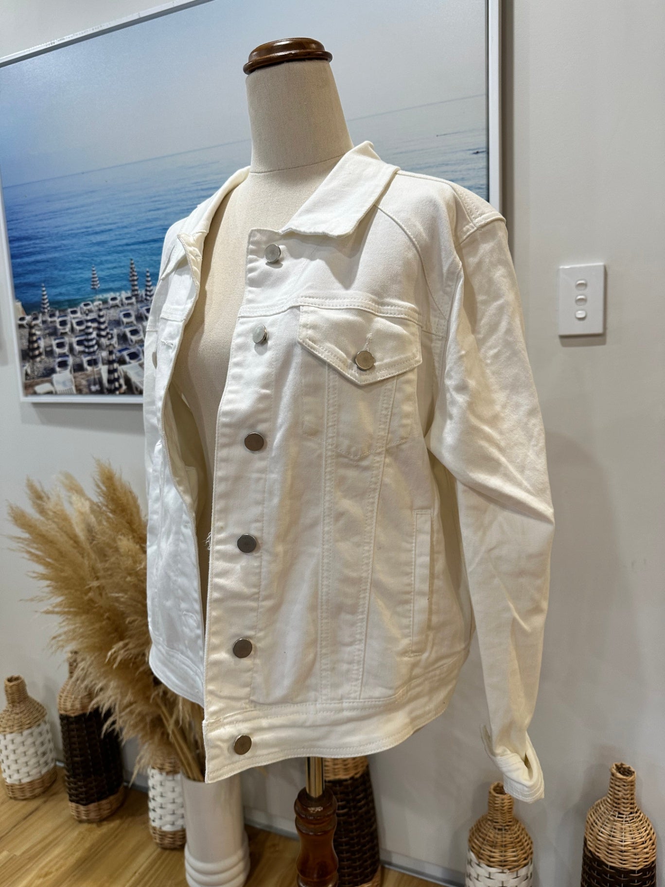 Siren - Denim Jacket - Size 16 - White