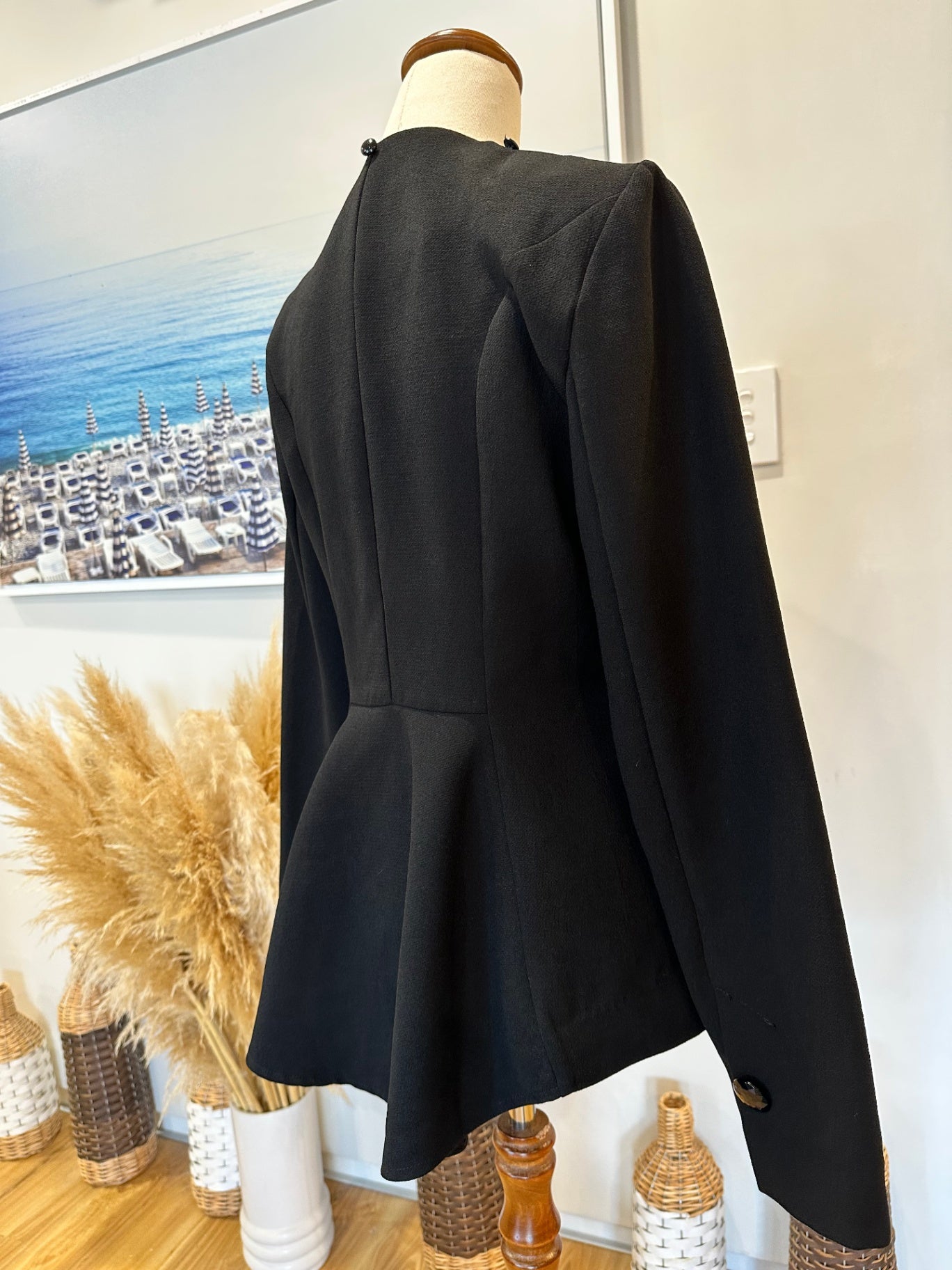 Annah Stretton - Evening Blazer - Small - Black with Jewel features