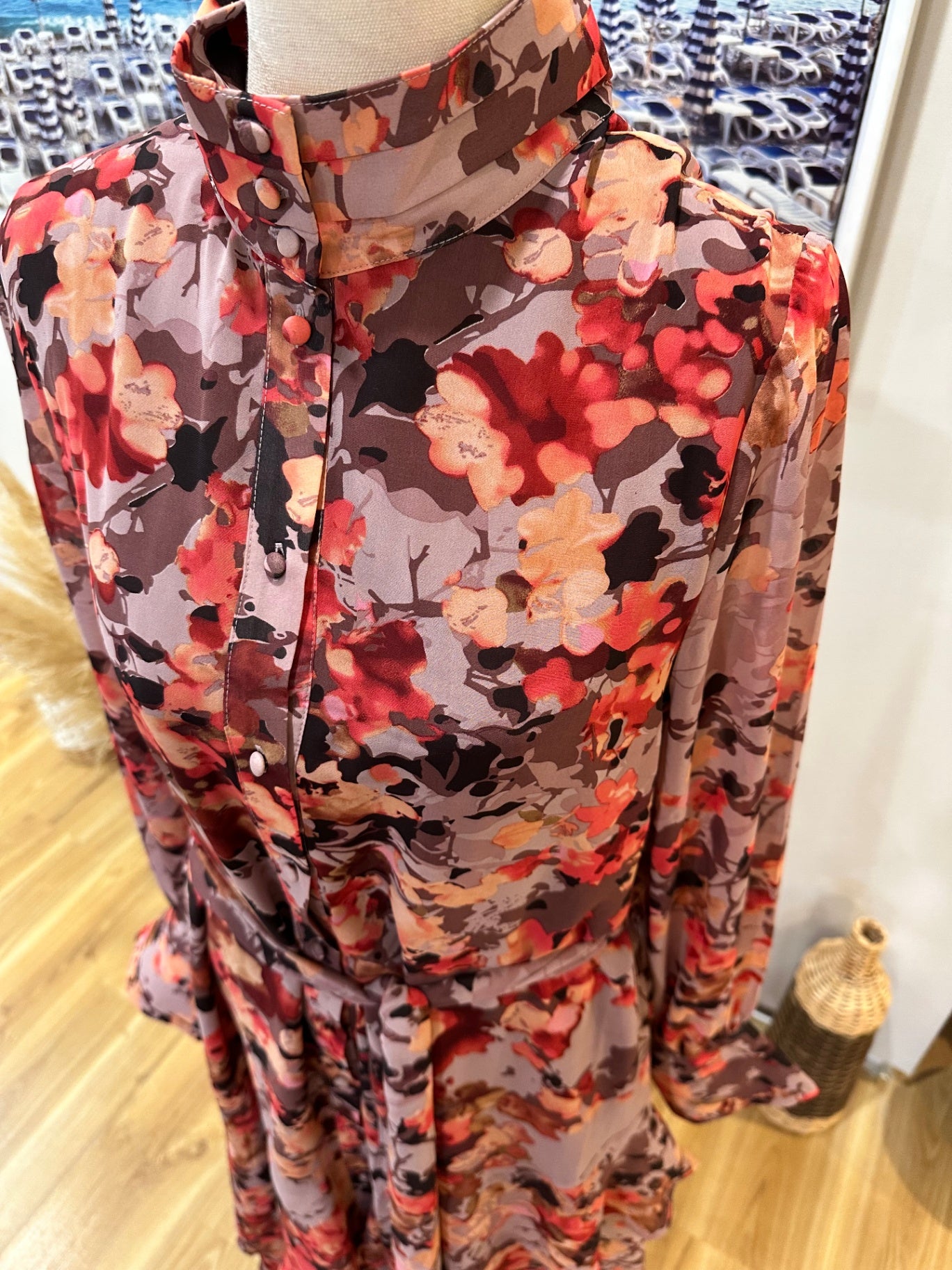 Drama The Label Dress - Medium / Large - Purple / Red / Orange