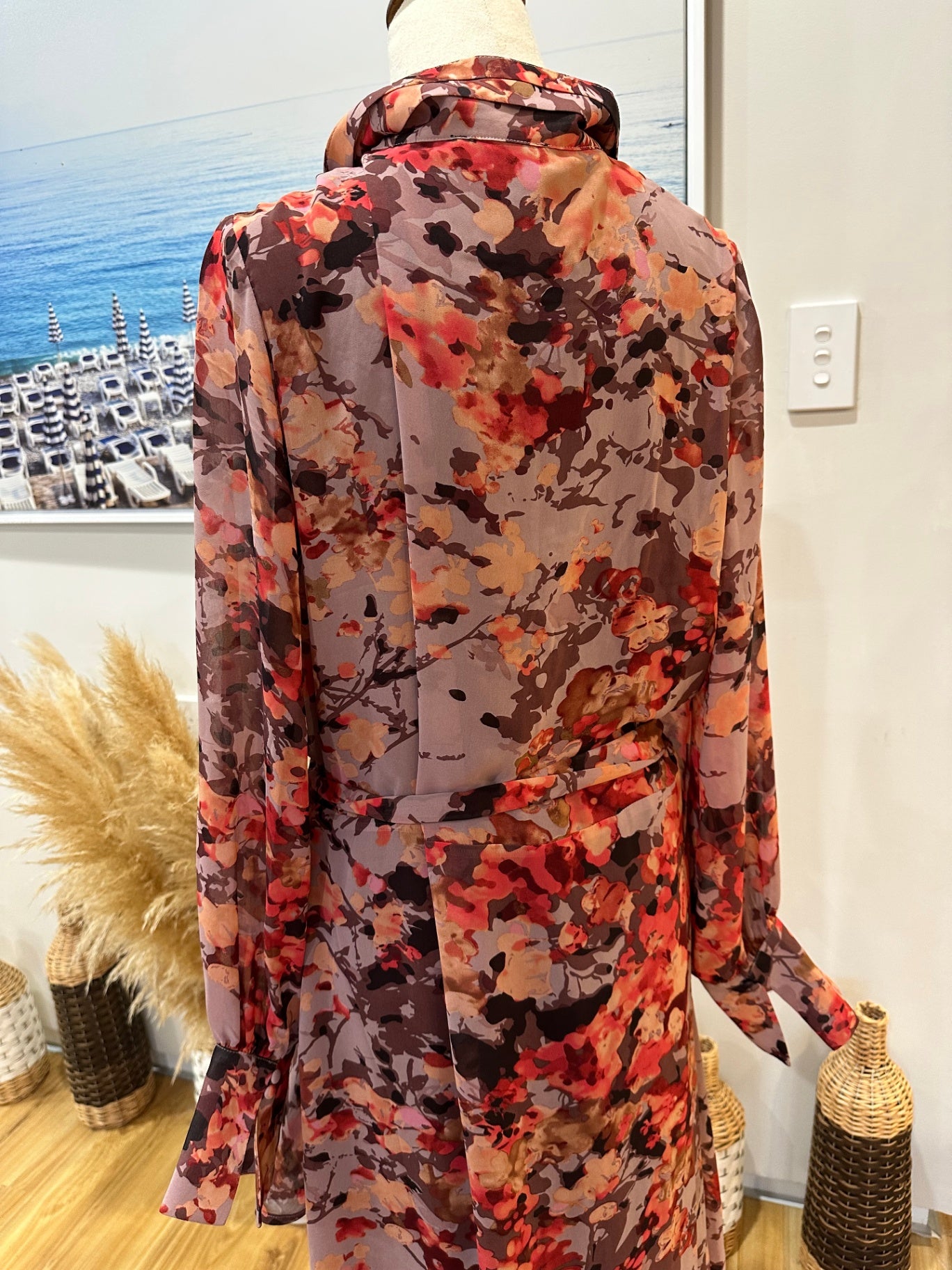Drama The Label Dress - Medium / Large - Purple / Red / Orange
