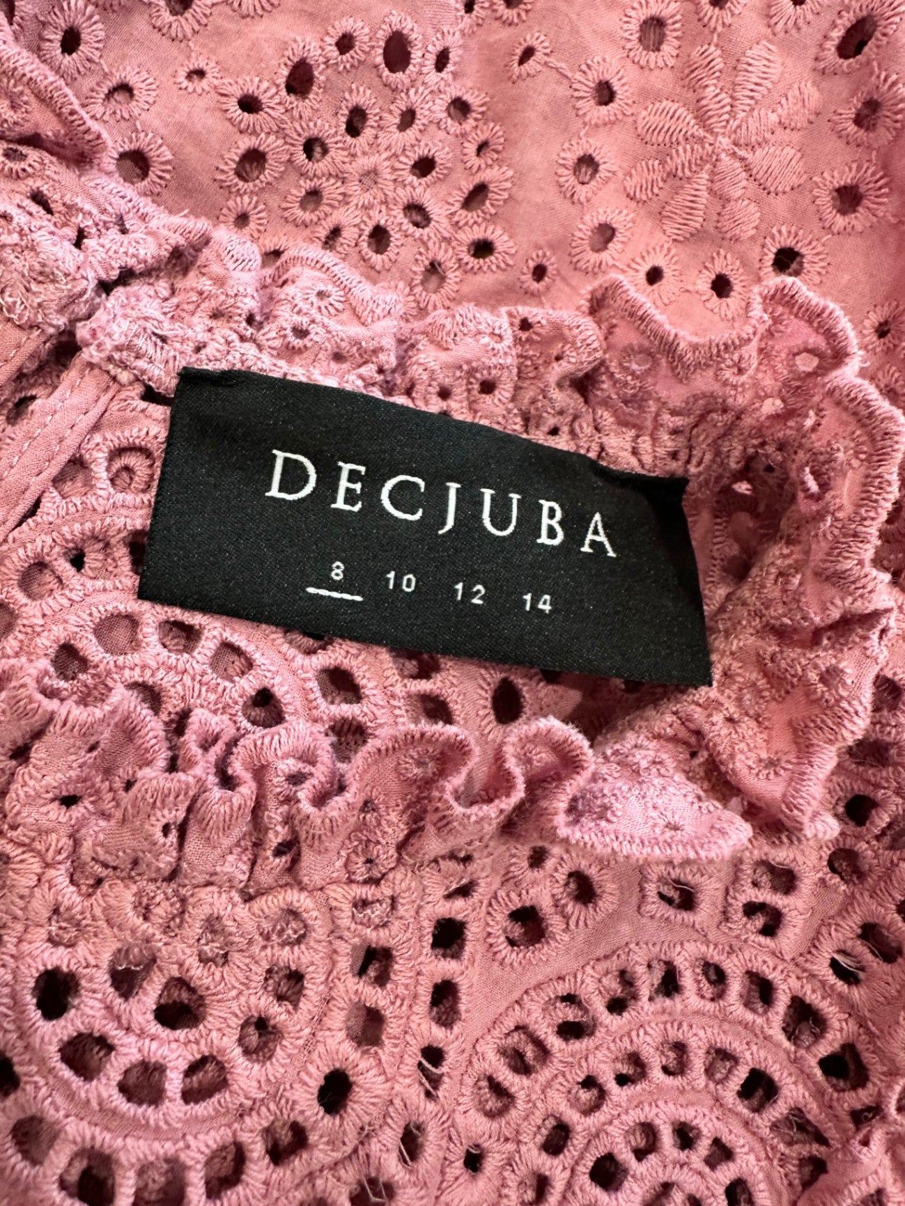 Decjuba - Lace Blouse - Size Small - Blush Pink