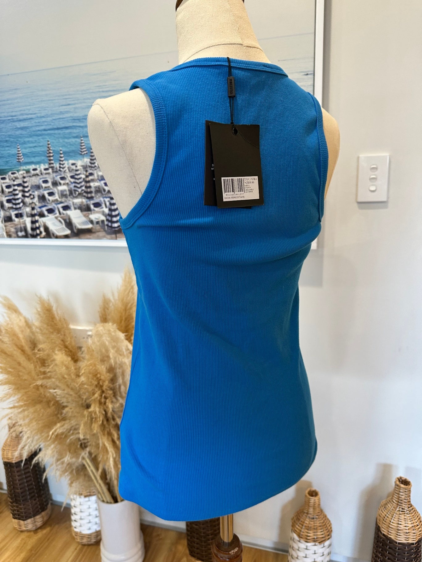 Decjuba - Singlet Top - Small - Blue - NEW