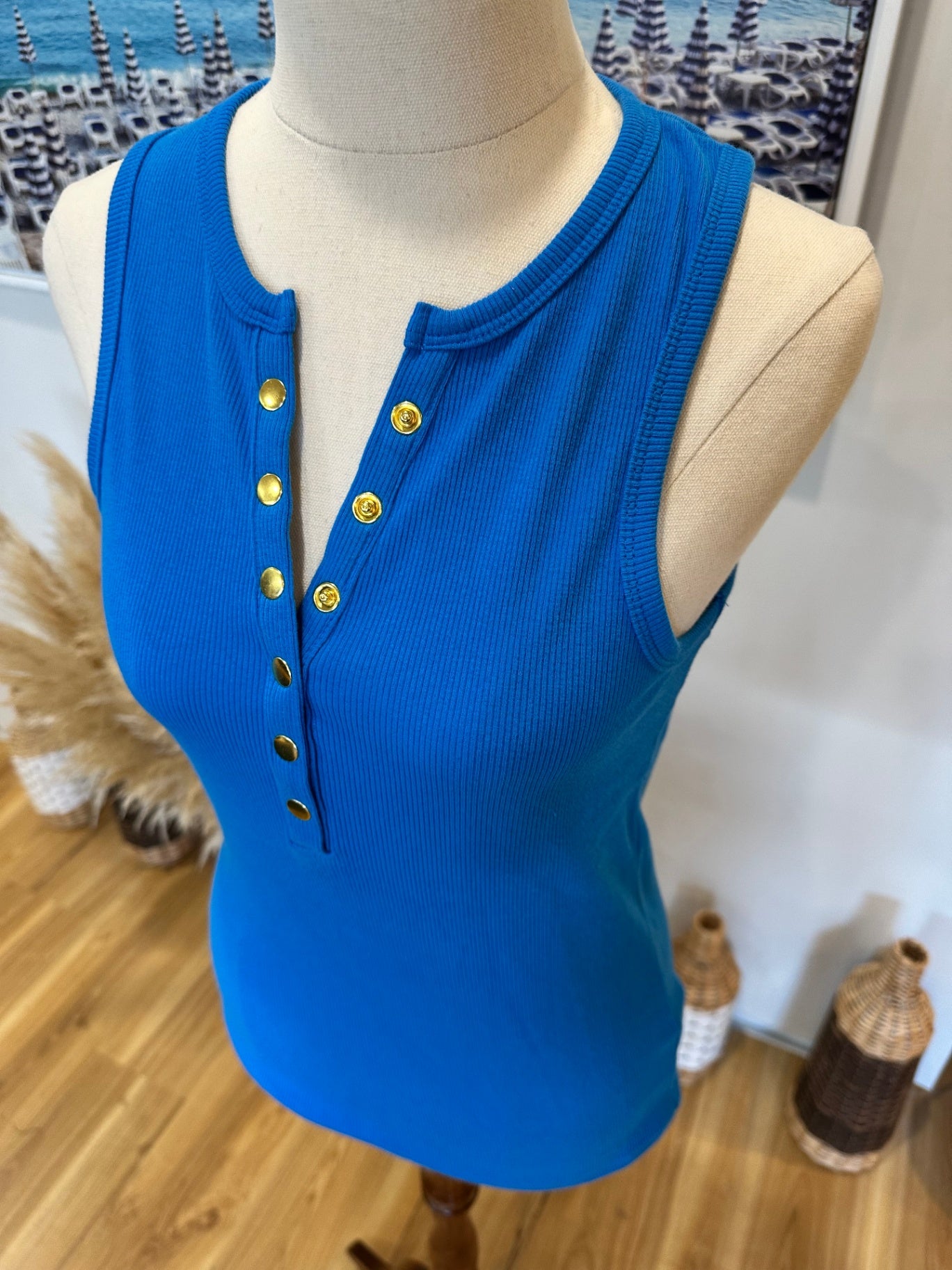 Decjuba - Singlet Top - Small - Blue - NEW