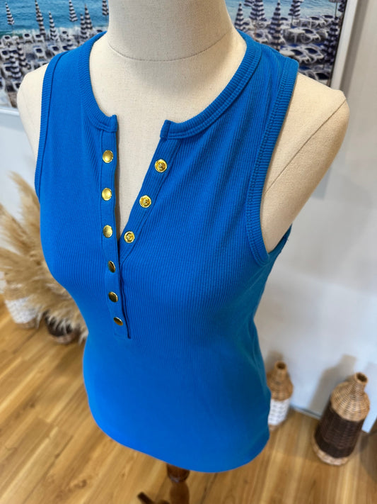 Decjuba - Singlet Top - Small - Blue - NEW