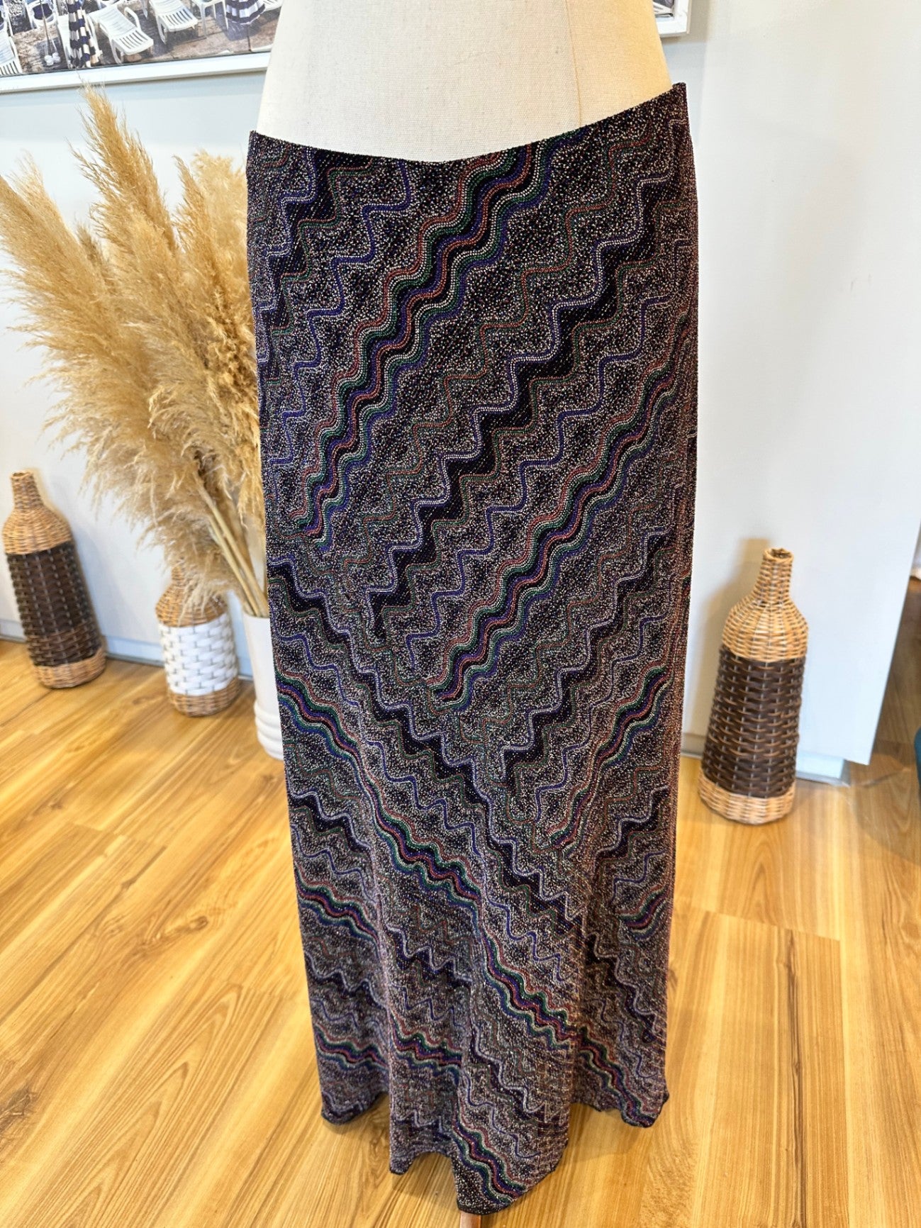 Chico Loco - Stretchy Skirt - Size 14 - Multicolour w Sparkles