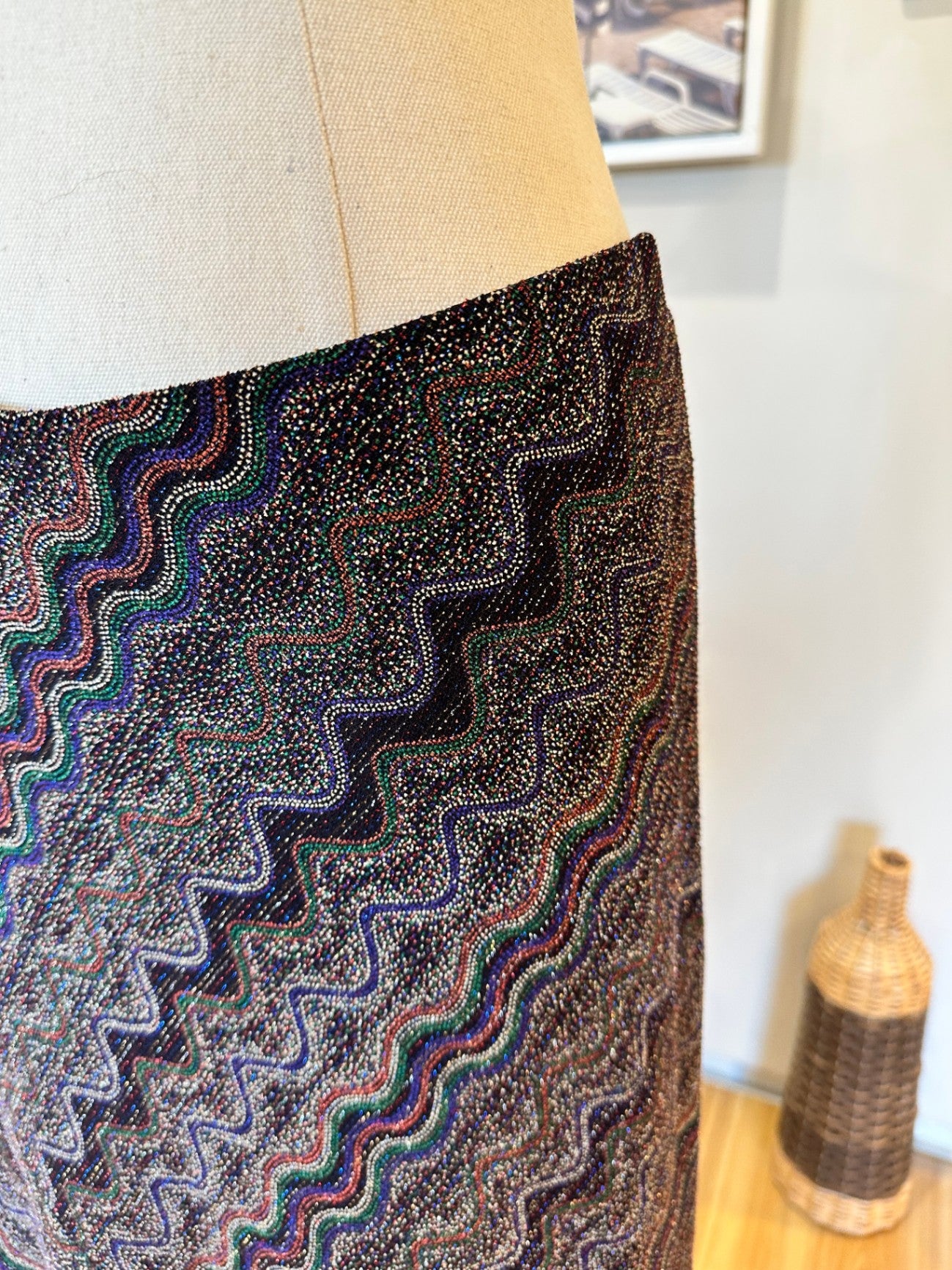 Chico Loco - Stretchy Skirt - Size 14 - Multicolour w Sparkles