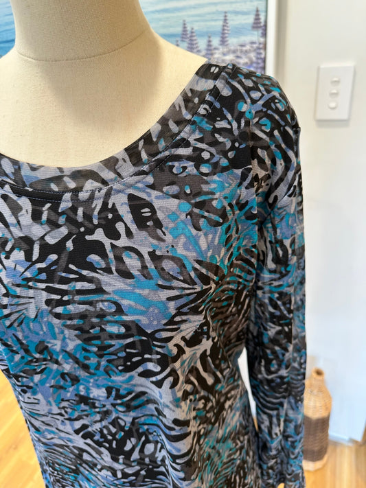 Top Extra Large Blue, Black, Grey