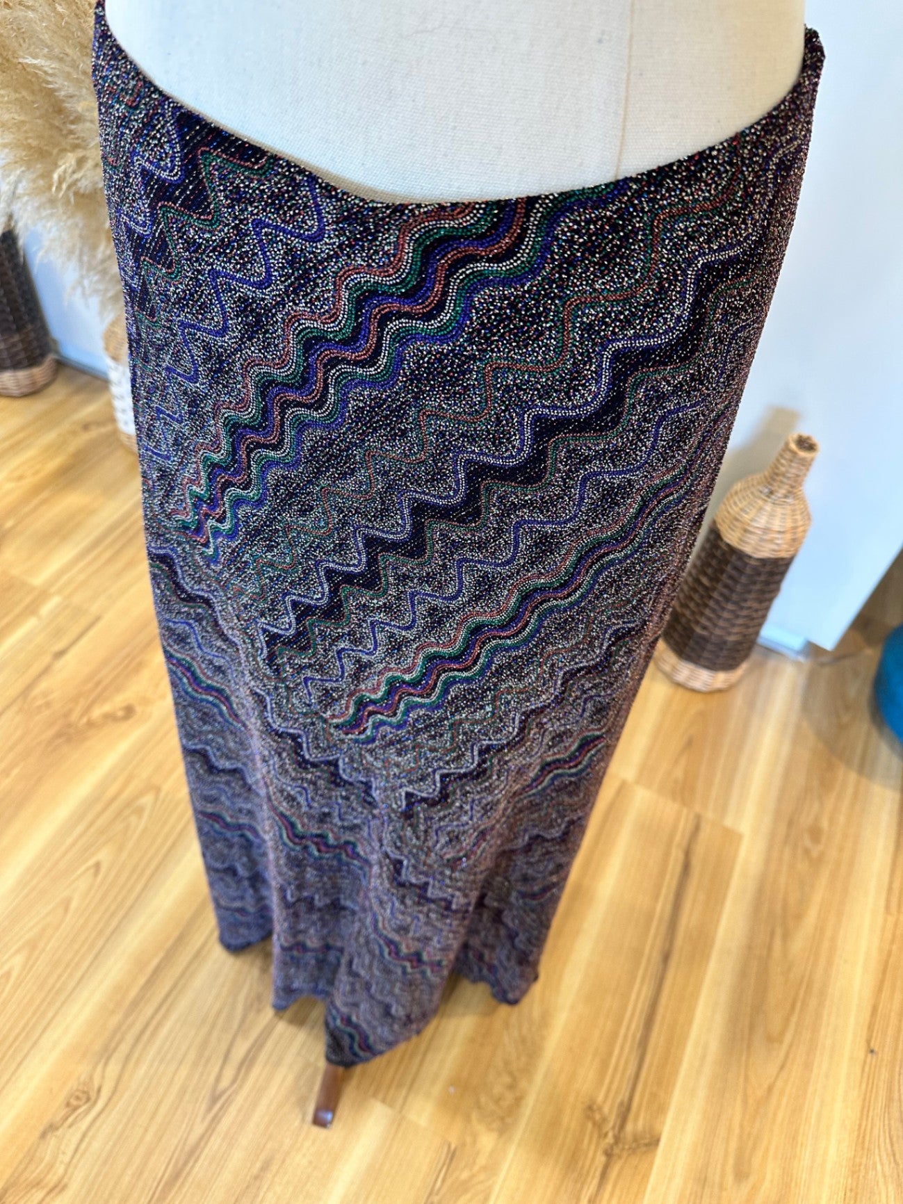 Chico Loco - Stretchy Skirt - Size 14 - Multicolour w Sparkles