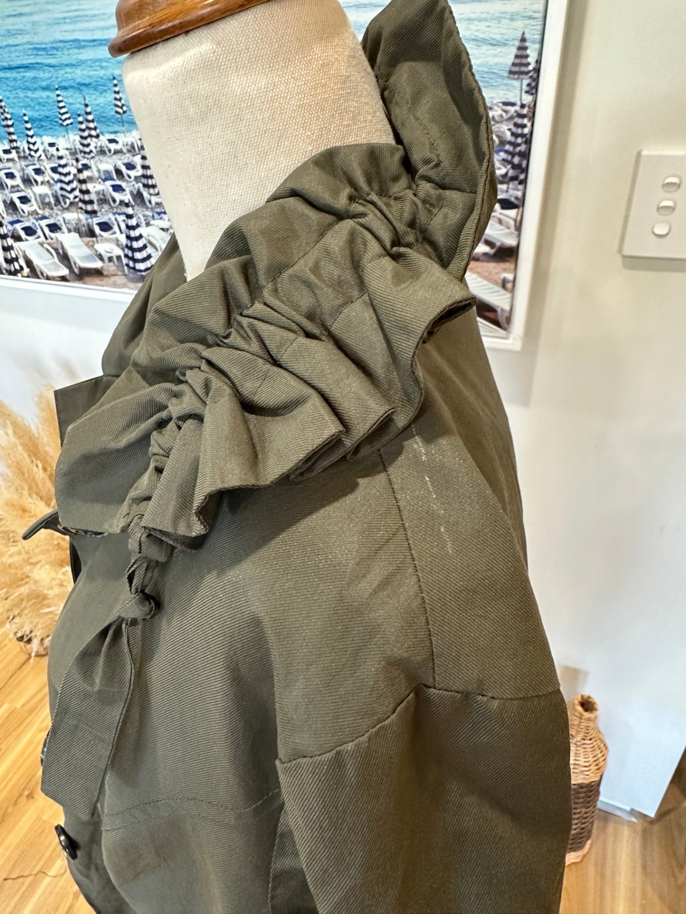 Capture - Spring Coat - Size 16 - Olive Green