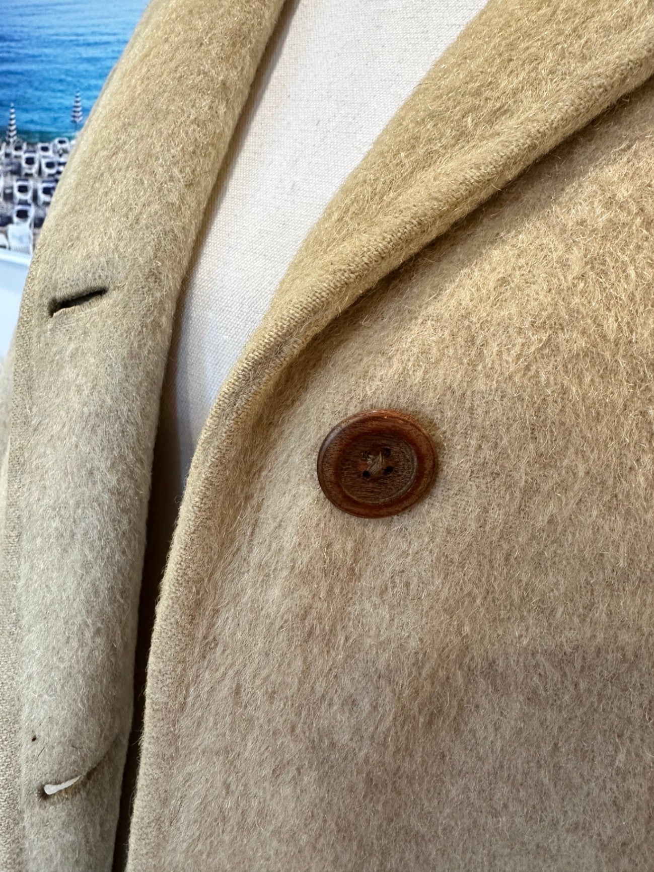 Vintage - Wool + Cashmere Coat - Medium - Cream / Beige