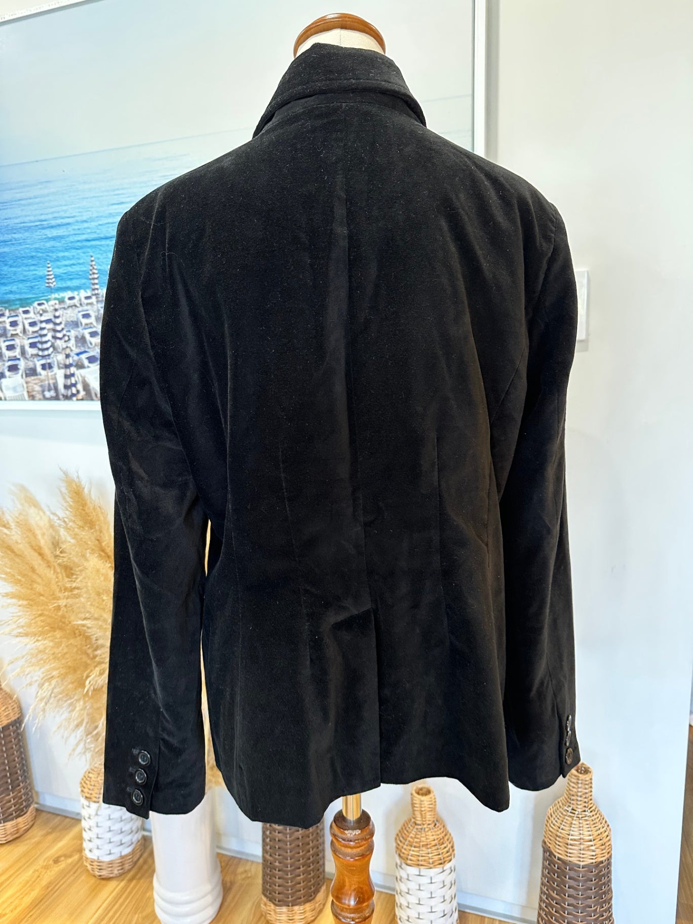 Max - Black Velver Blazer - Size 14