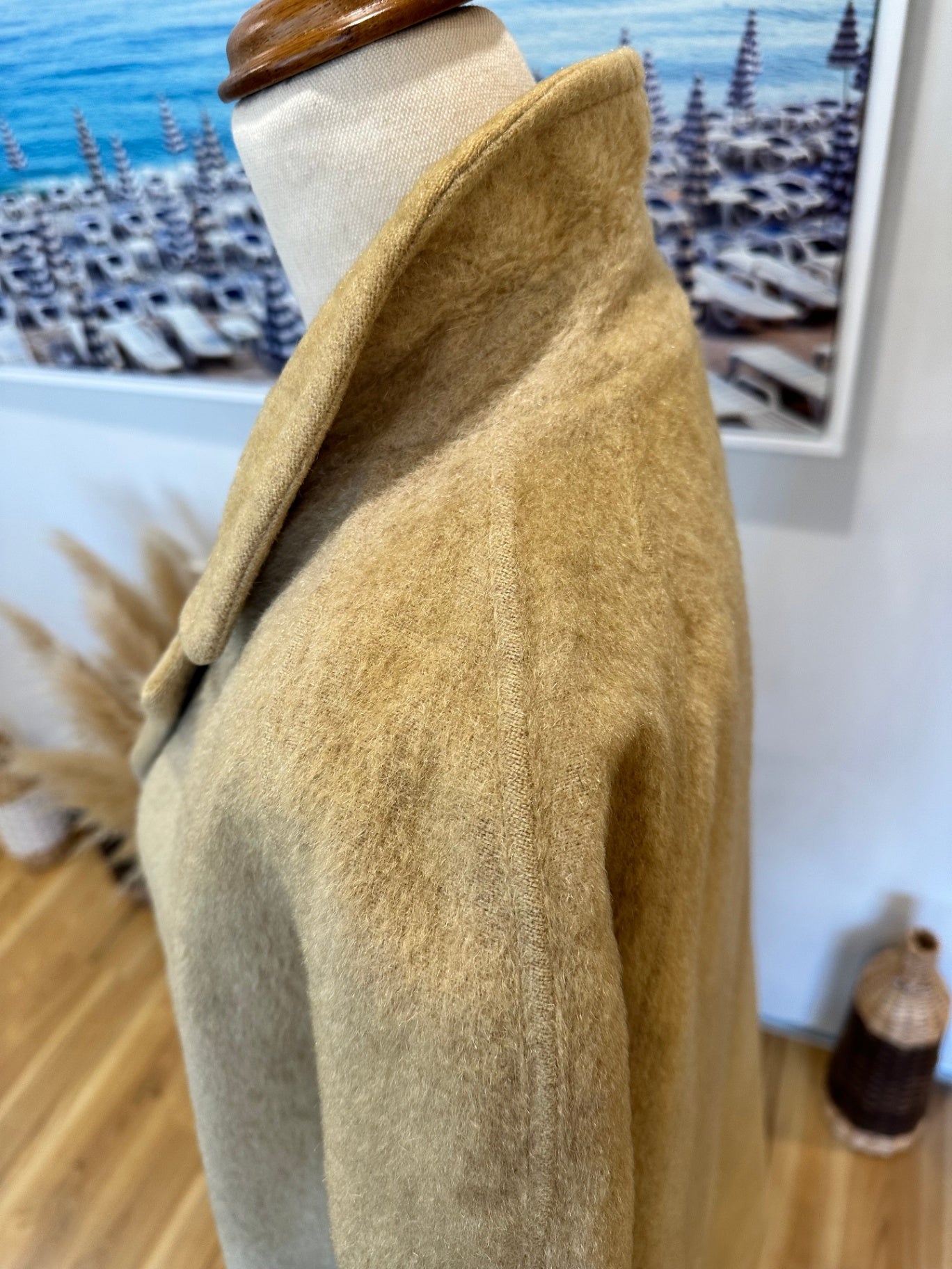 Vintage - Wool + Cashmere Coat - Medium - Cream / Beige