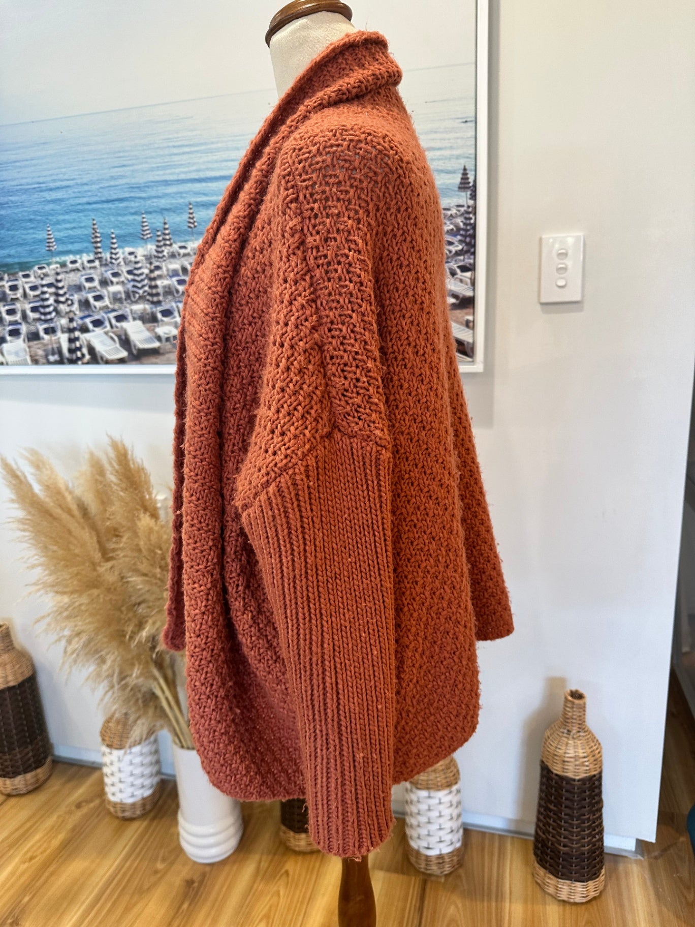 Forever 21 - Cardigan - Tangerine - Small / Medium - Some Pilling