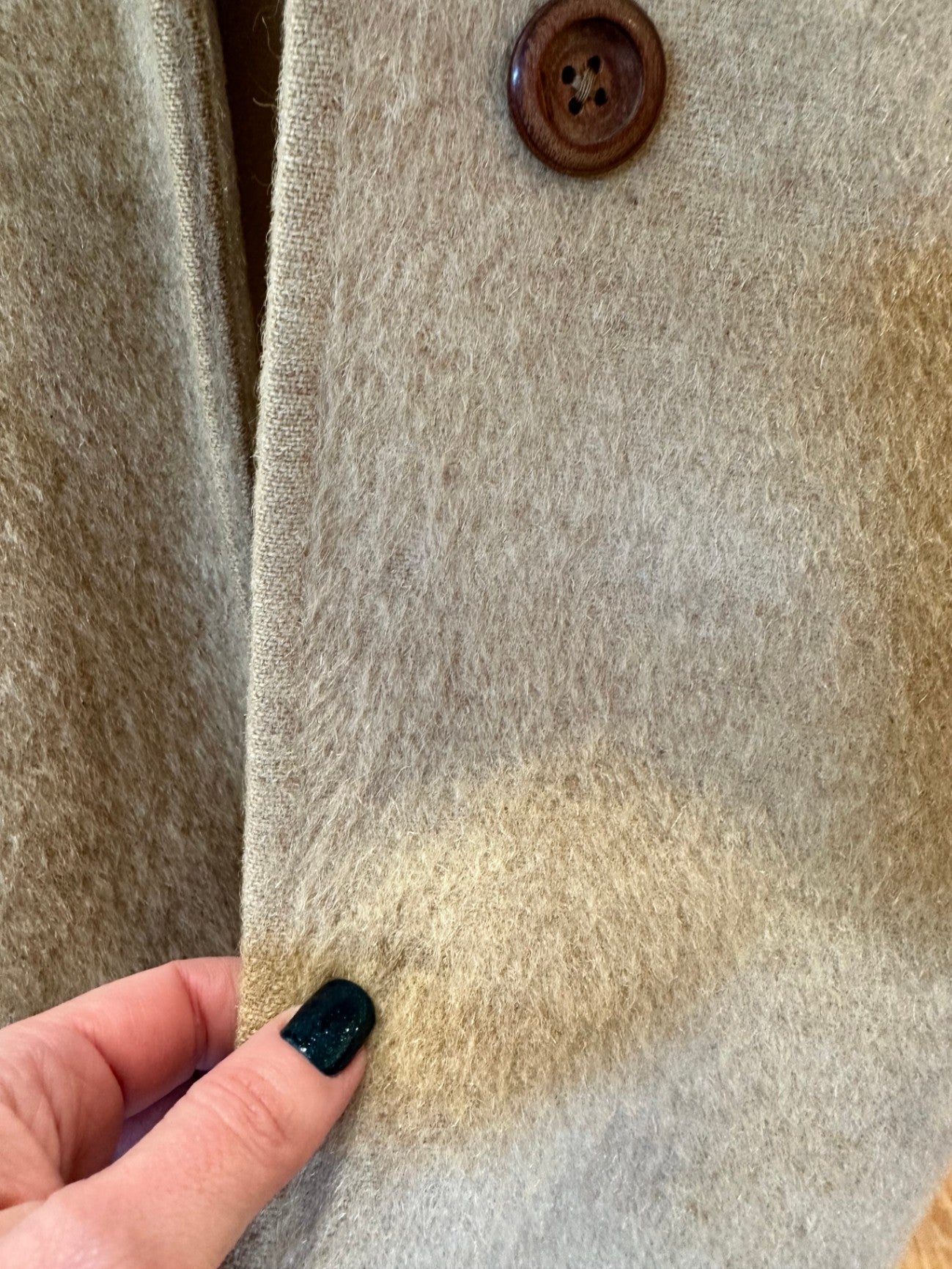 Vintage - Wool + Cashmere Coat - Medium - Cream / Beige
