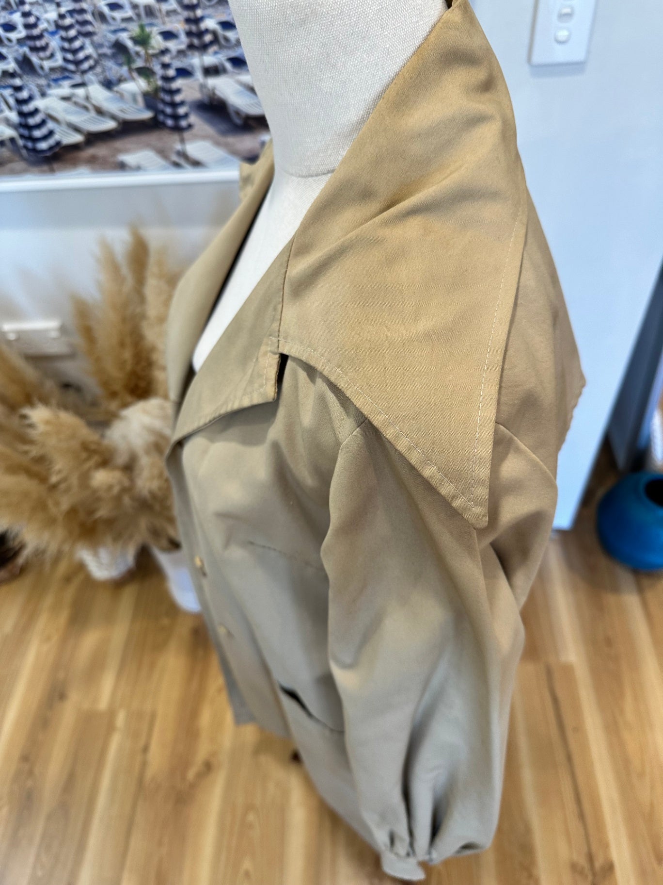 Vintage Trench Coat - Medium - Beige