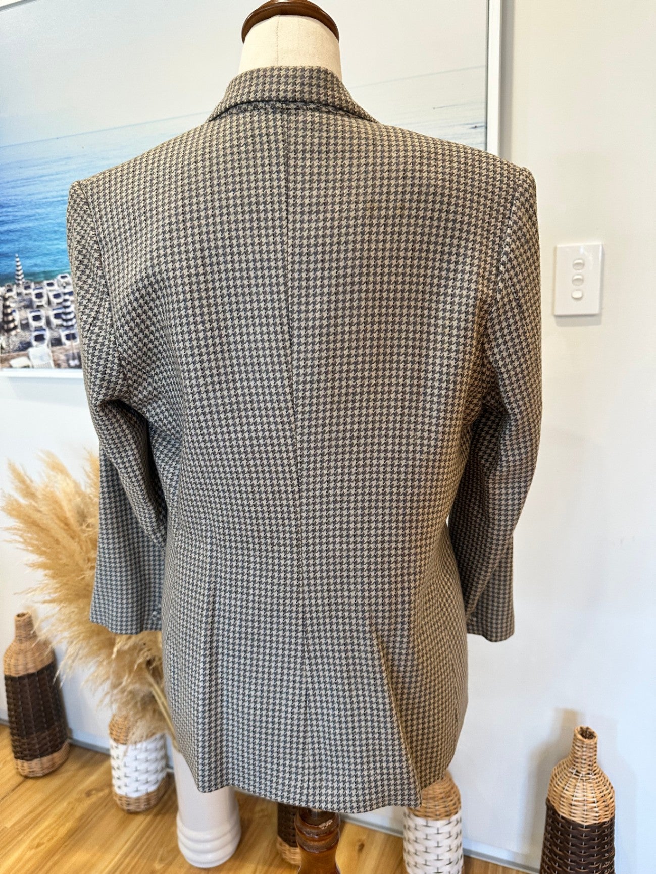 Vintage Blazer - Small / Medium - Worsted with Cashmere + Mink - Beige and brown