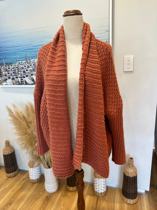 Forever 21 - Cardigan - Tangerine - Small / Medium - Some Pilling