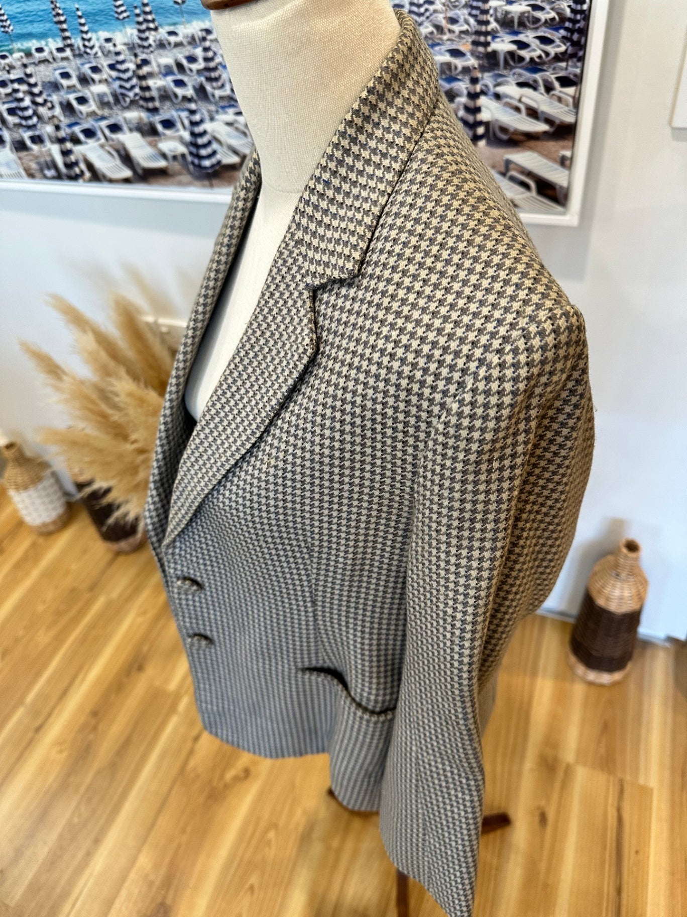 Vintage Blazer - Small / Medium - Worsted with Cashmere + Mink - Beige and brown