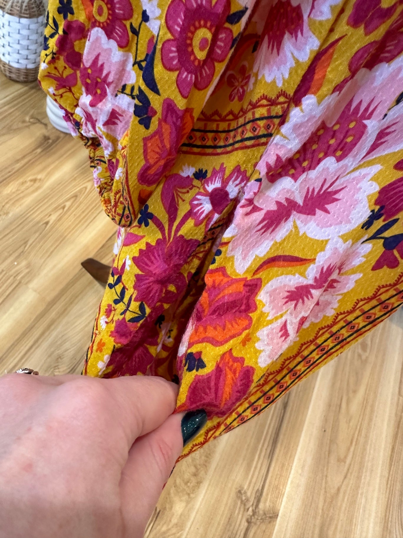 Denim Supply Company - Dress - Size 14 - Yellow + Pink