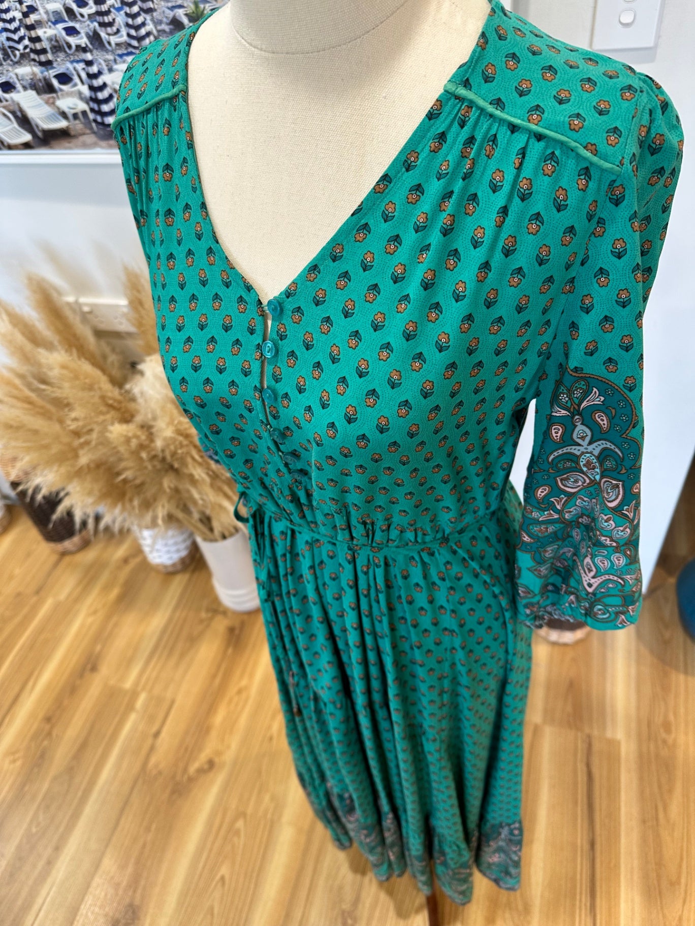 Jaase - Maxi Dress - Size Extra Small / Small - Jade- NEW