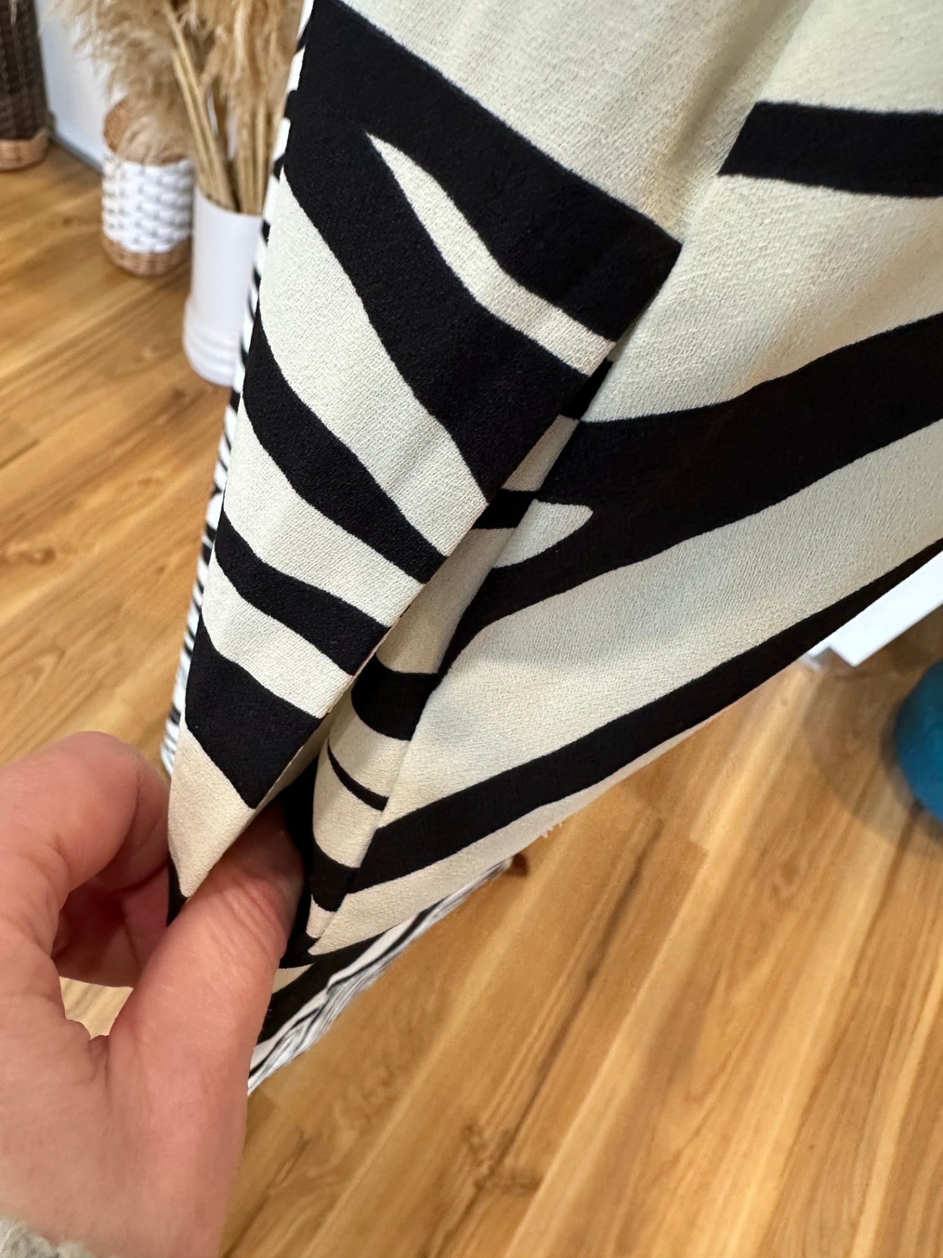 Charlo Dress - Size 14 - Black and White Zebra Print