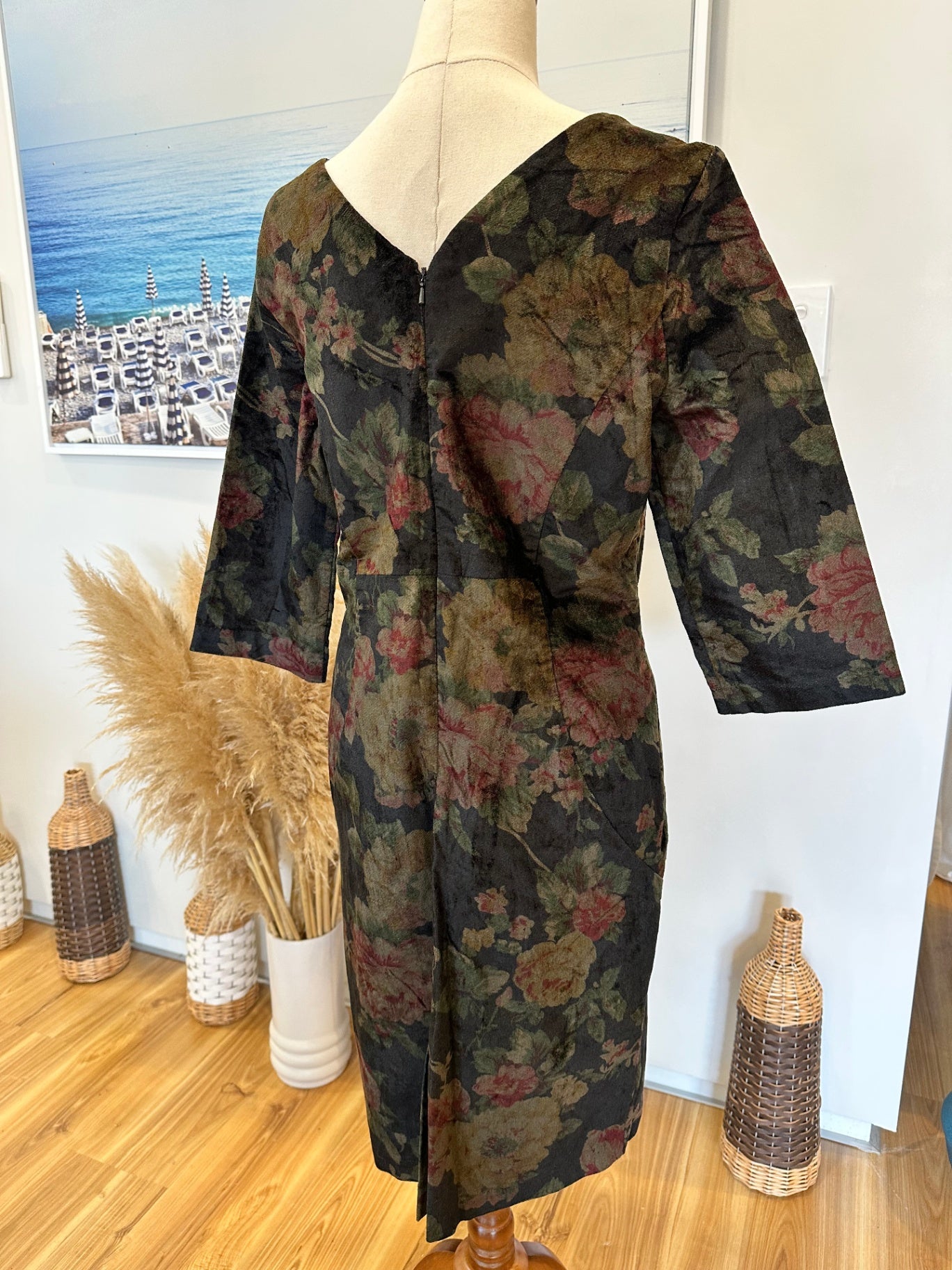 Blackstone - Winter Dress - Size 12 - Black with Autumn Tones