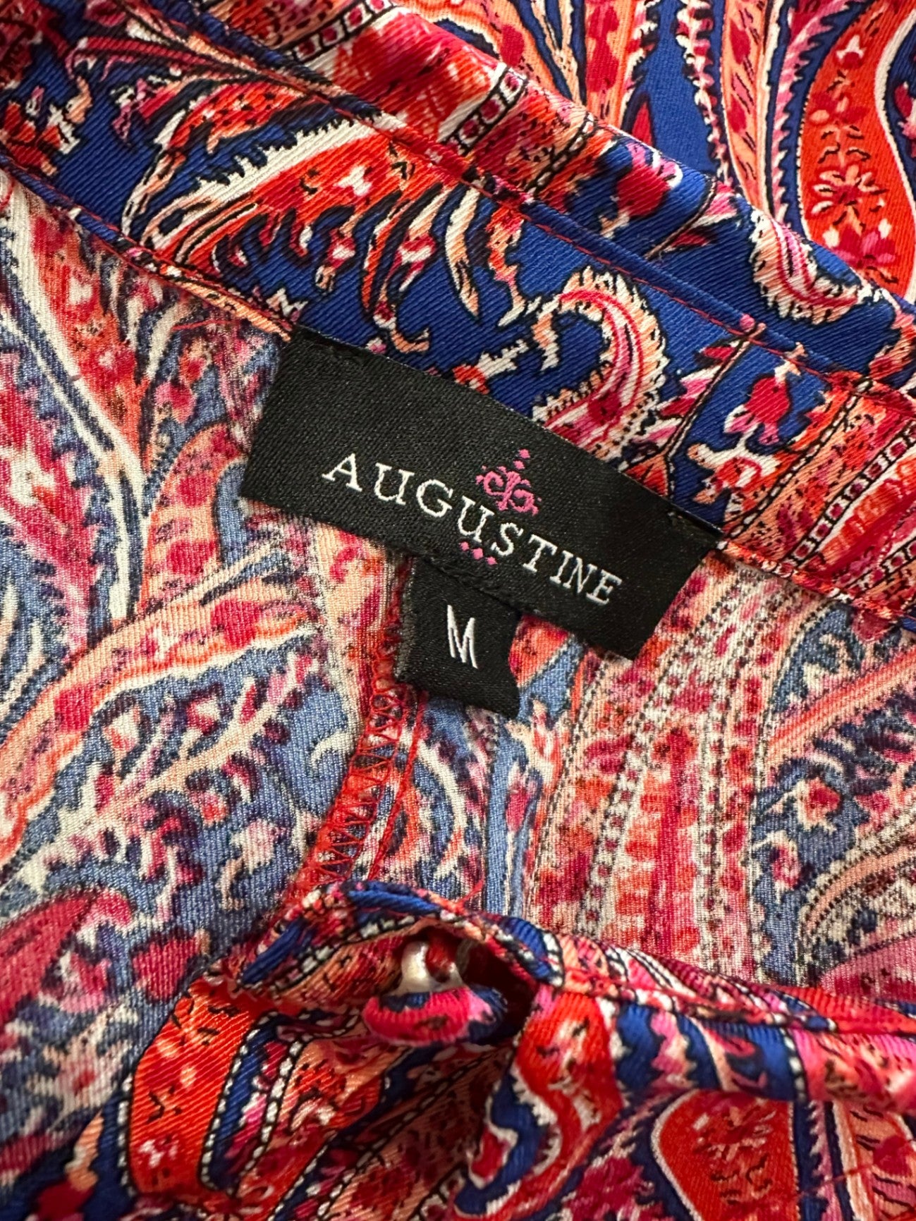 Augustine - Flamenco Blouse - Medium - Red, Blue