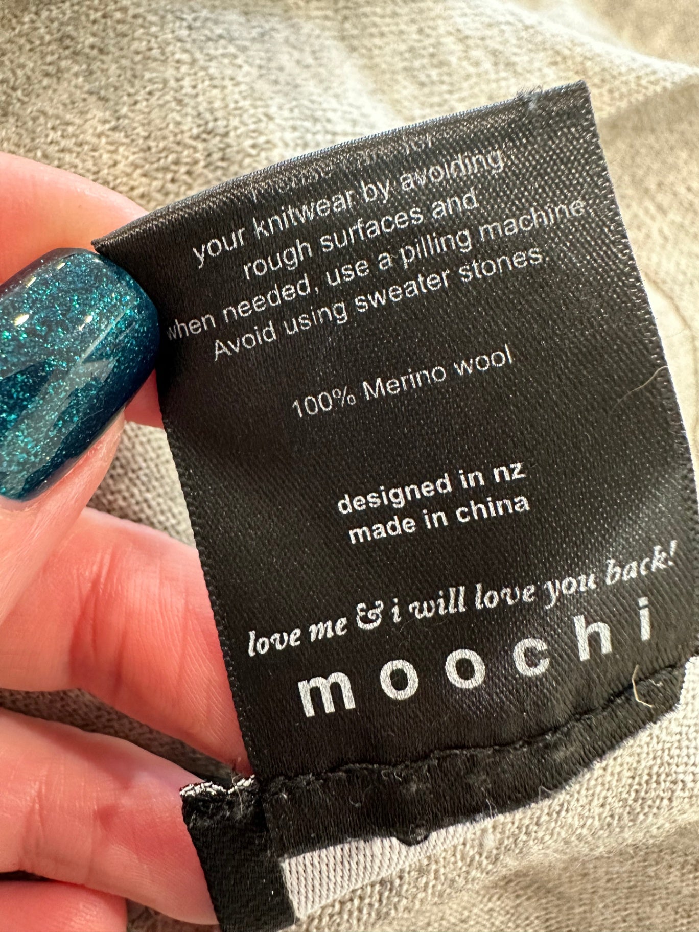 Moochi- Merino Jumper - Medium - Oatmeal