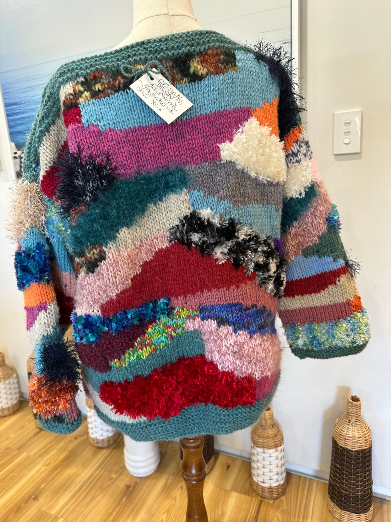 NEW - Made in New Brighton - Hand Knitted Jumper - Small / Medium - One of a Kind