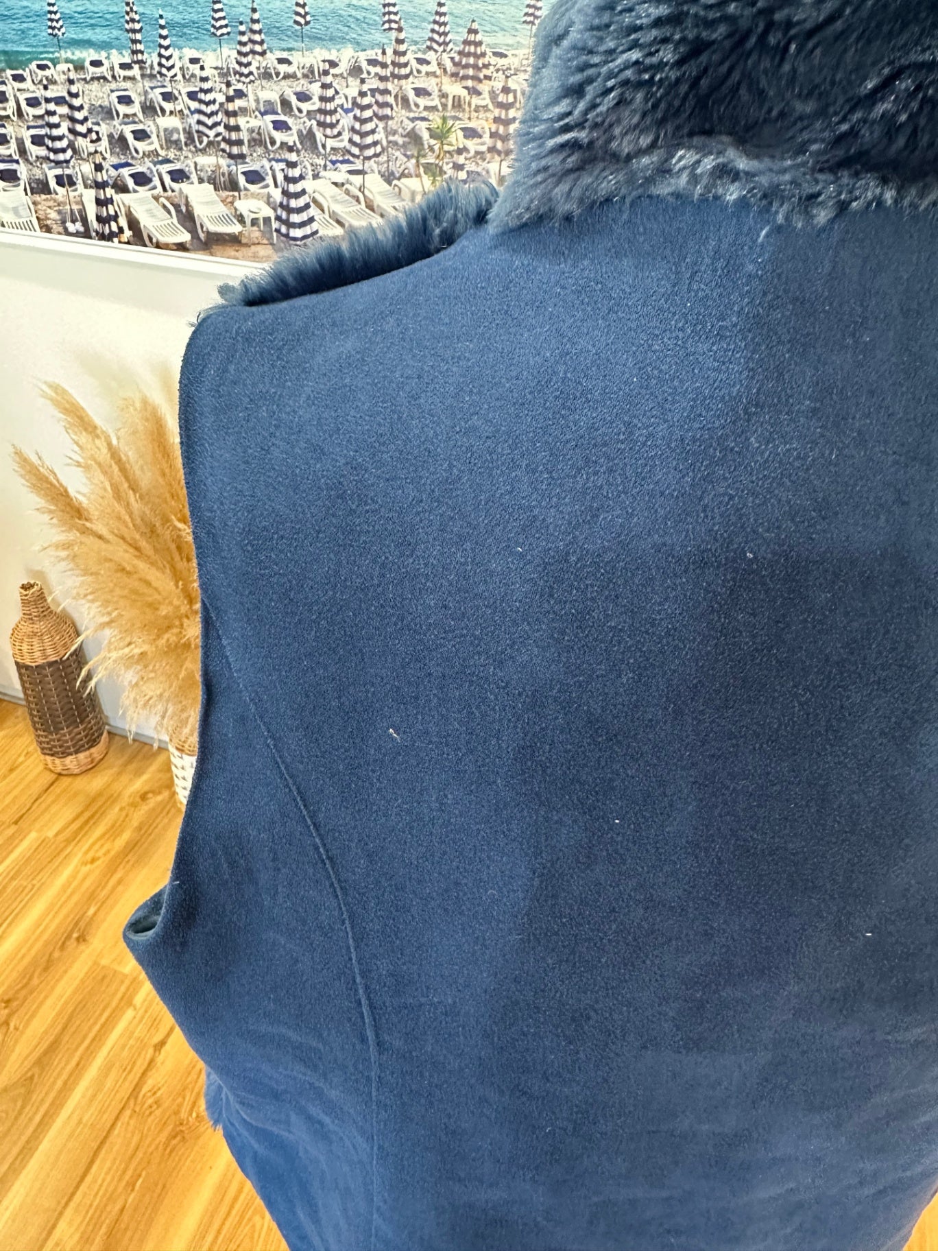 Suzanne Grae - Faux Fur Vest - Large - Blue