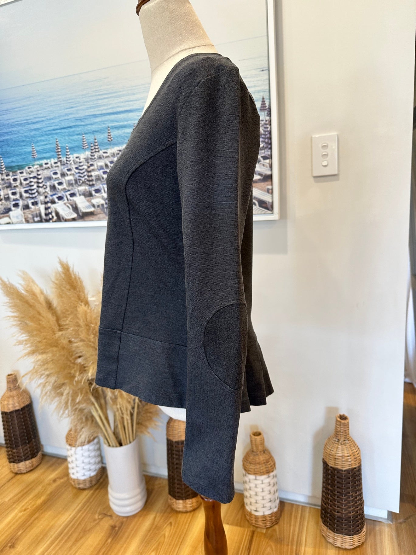 DD by Megan Salmon - Longsleeve Top - US Size 2 or Small - Dark Grey